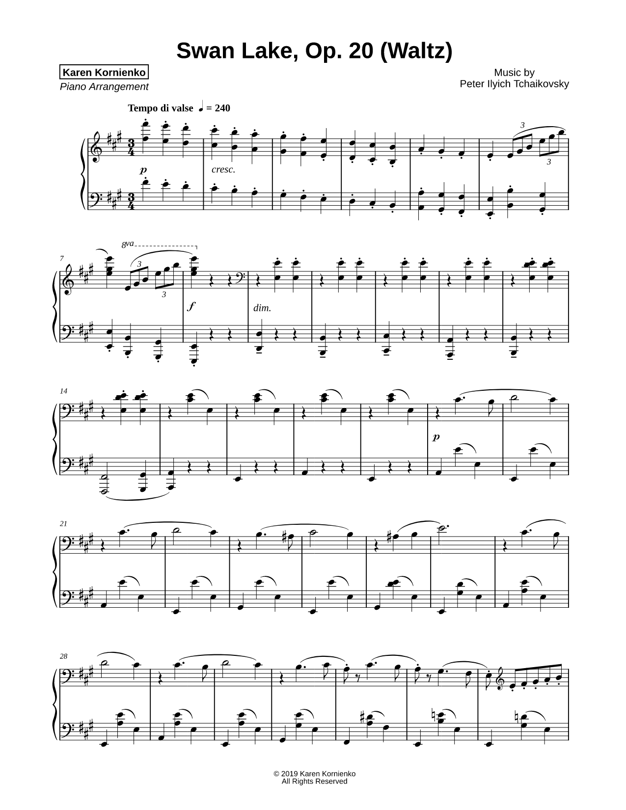 Swan Lake, Op. 20 (Waltz)