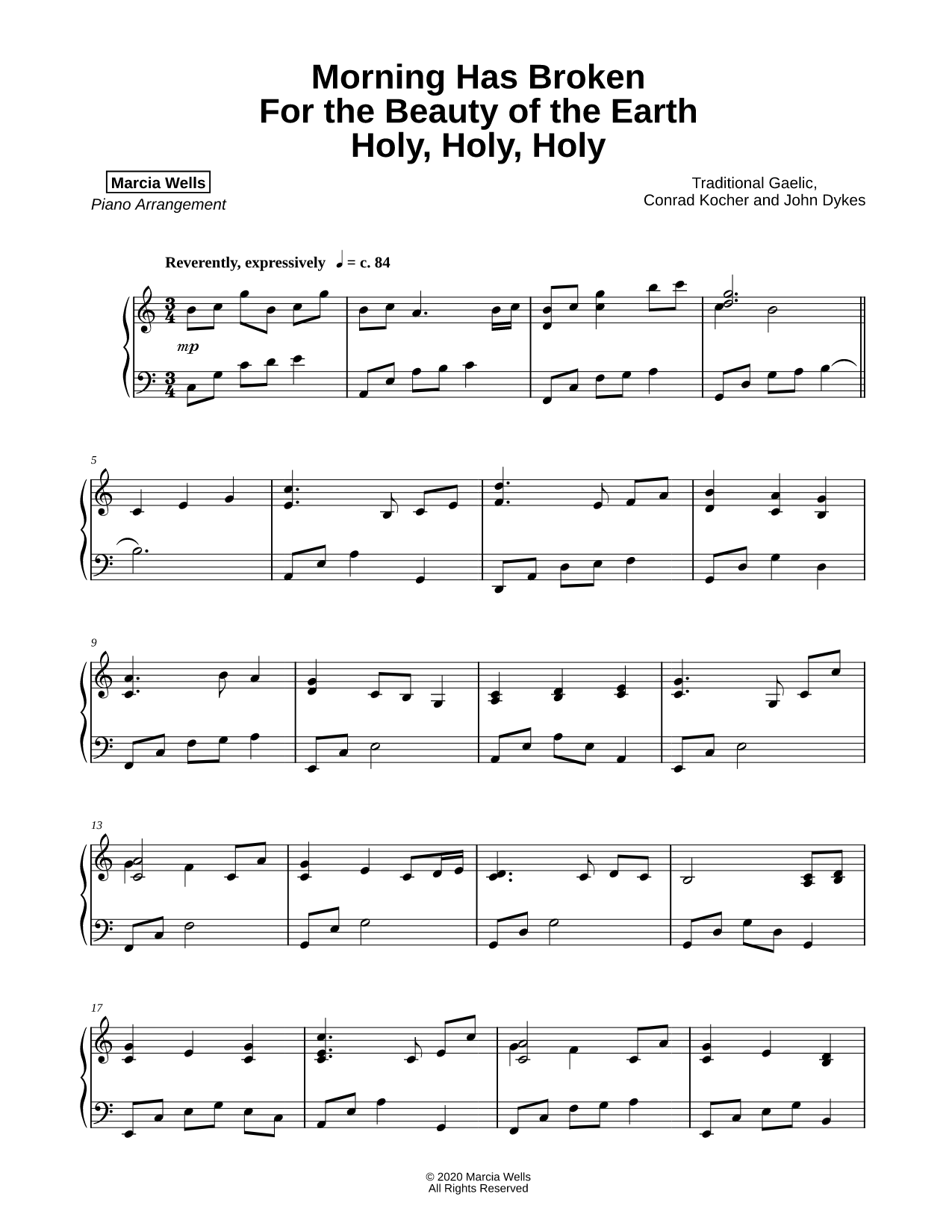 Morning Has Broken / For the Beauty of the Earth / Holy, Holy, Holy