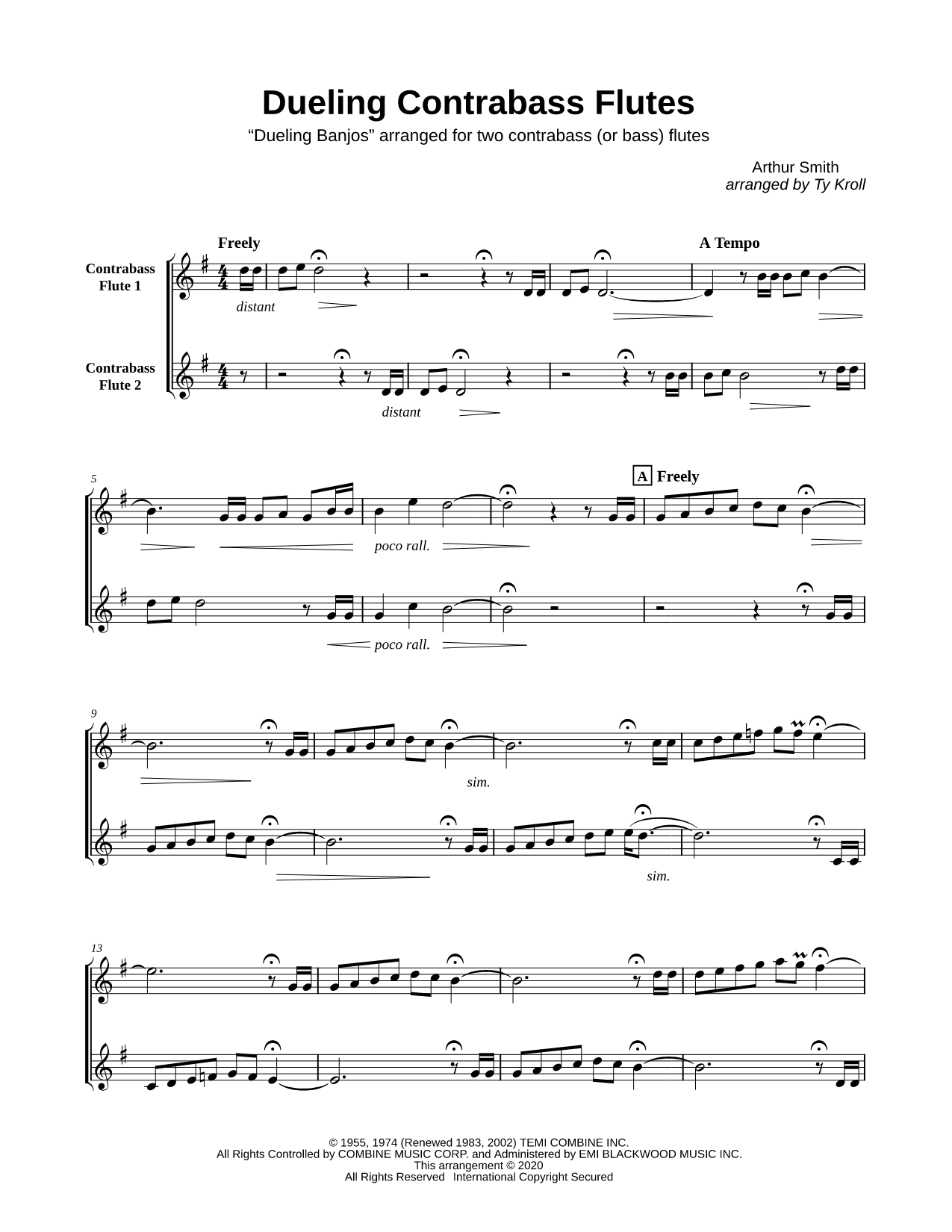 Dueling Contrabass Flutes