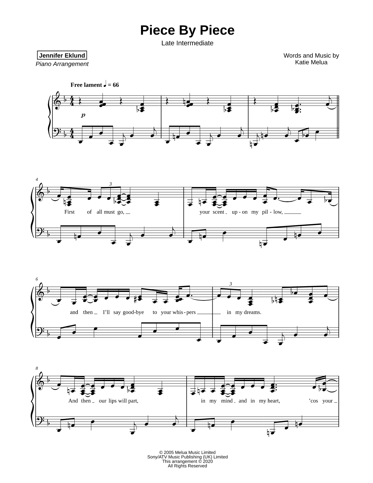 Piece by Piece [late intermediate]