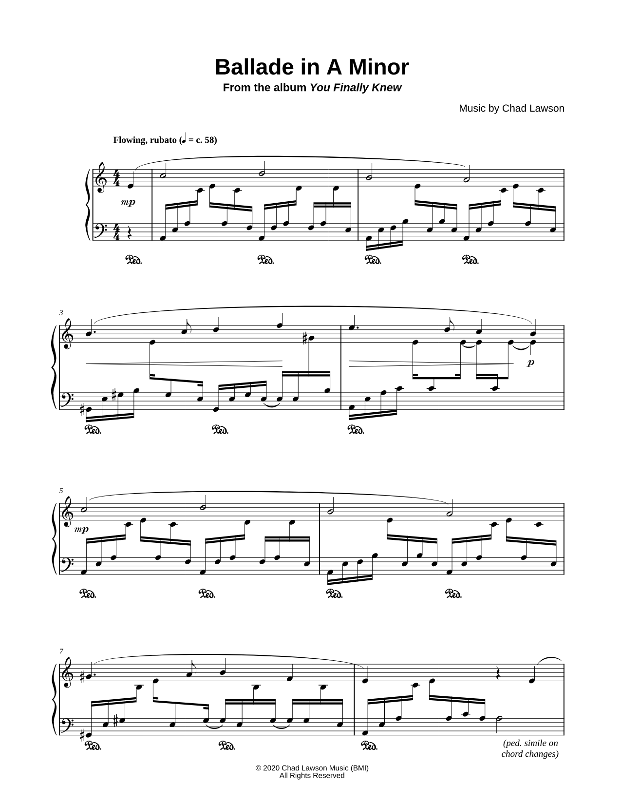 Ballade in A Minor