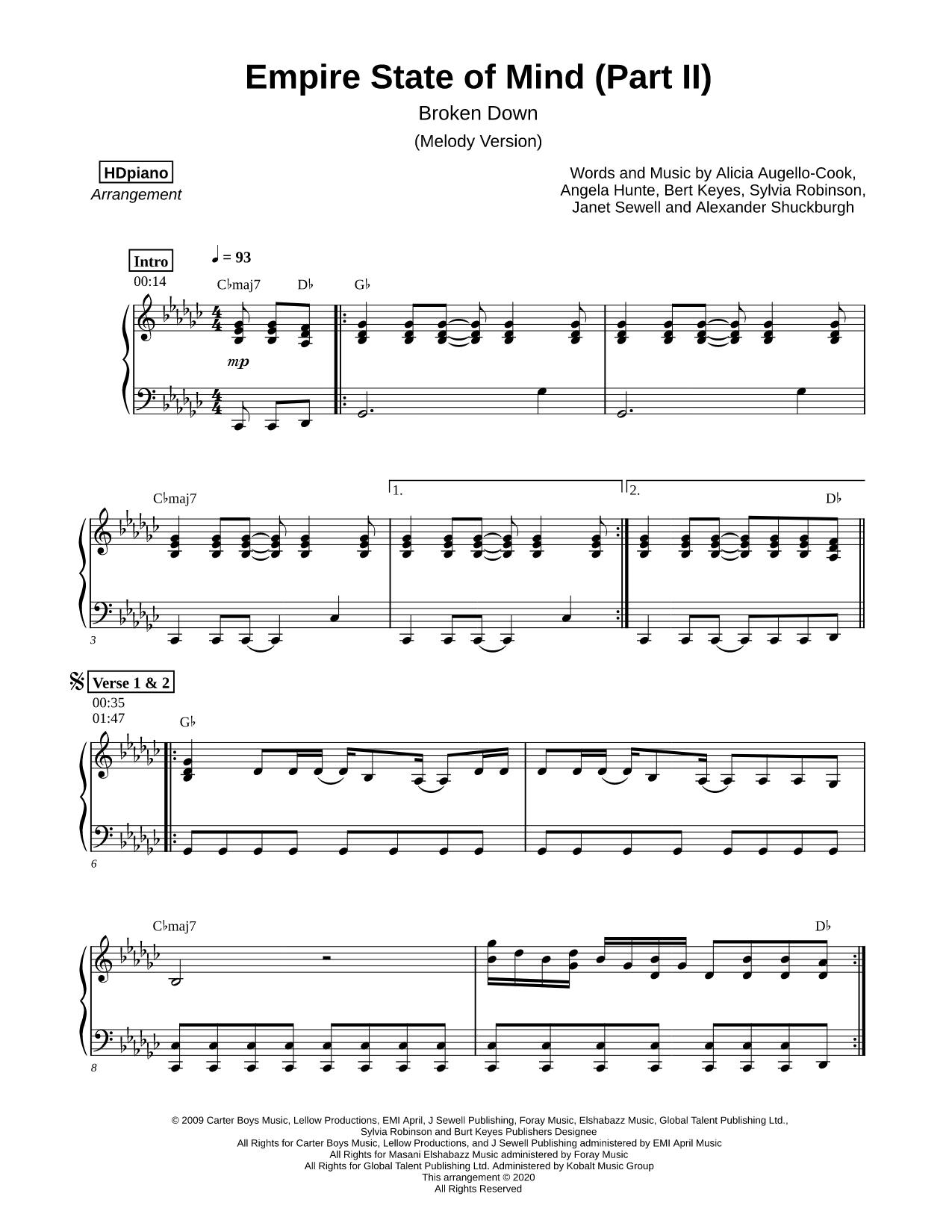 Empire State of Mind (Part II) [melody version]