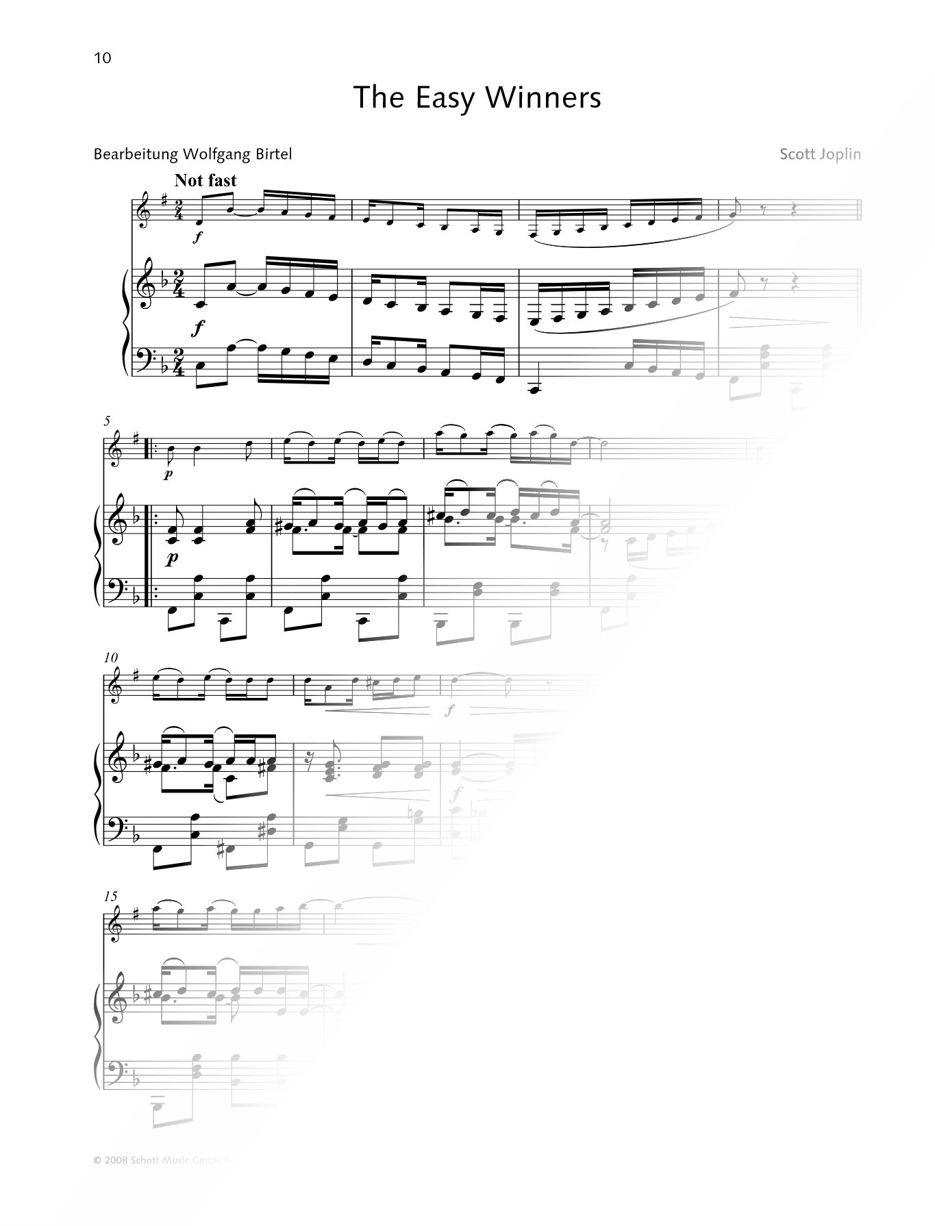The Easy Winners - Clarinet & Piano