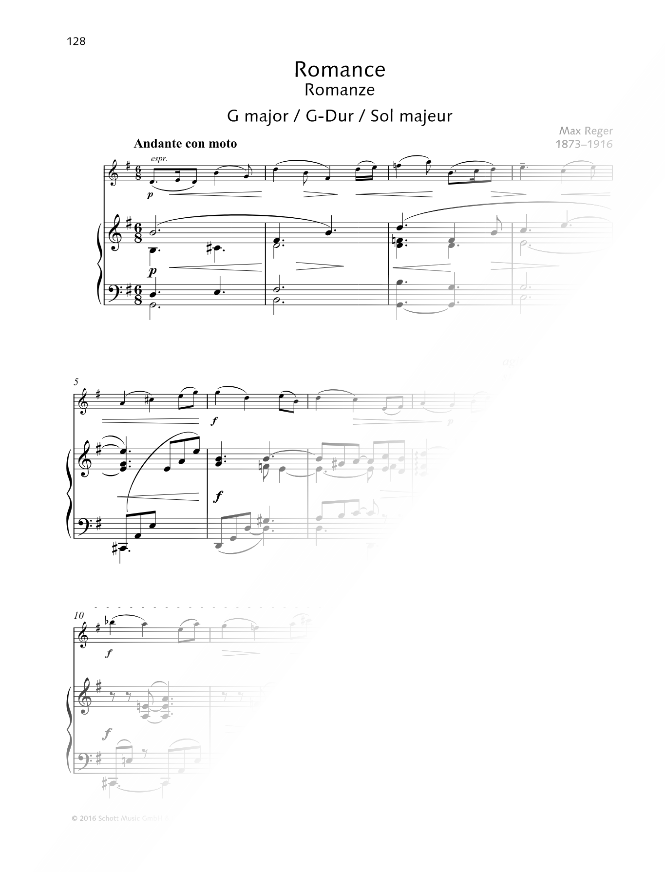 Romance, WoO II/10 - Violin & Piano