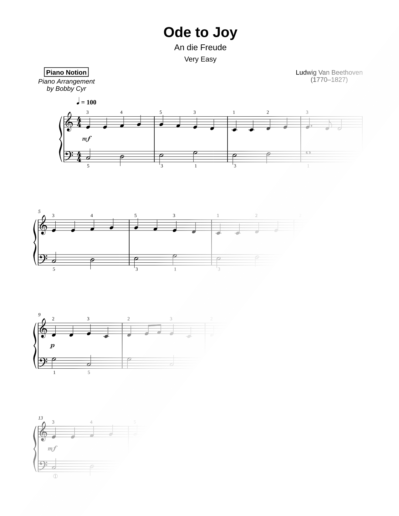 Ode to Joy [very easy]