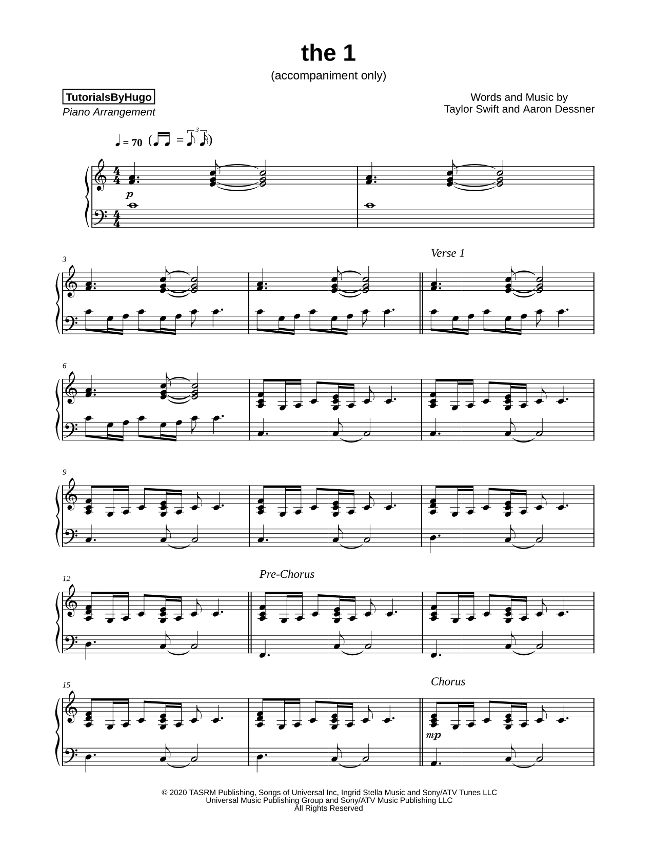 the 1 [accompaniment only]