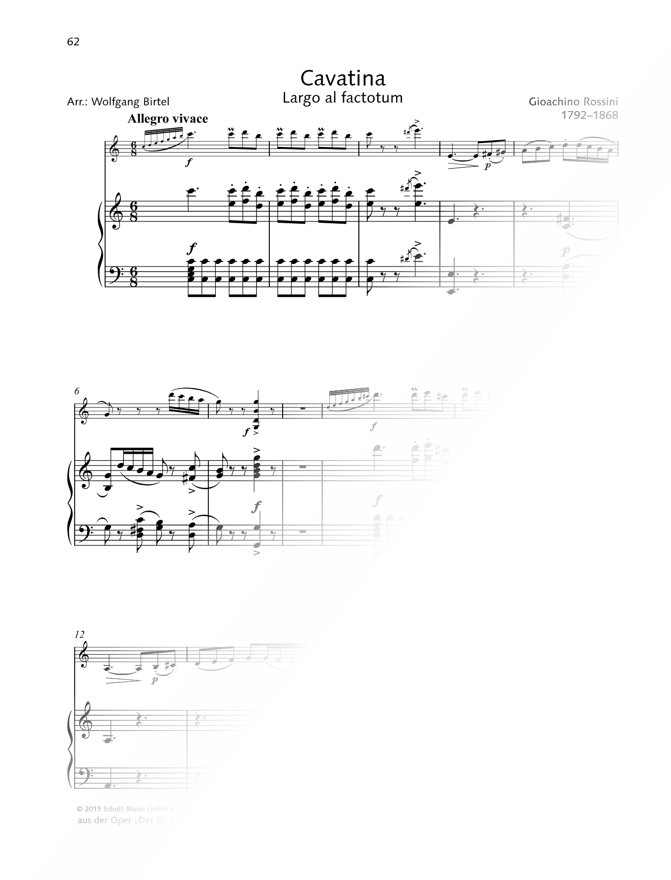 Largo al factotum - Violin & Piano