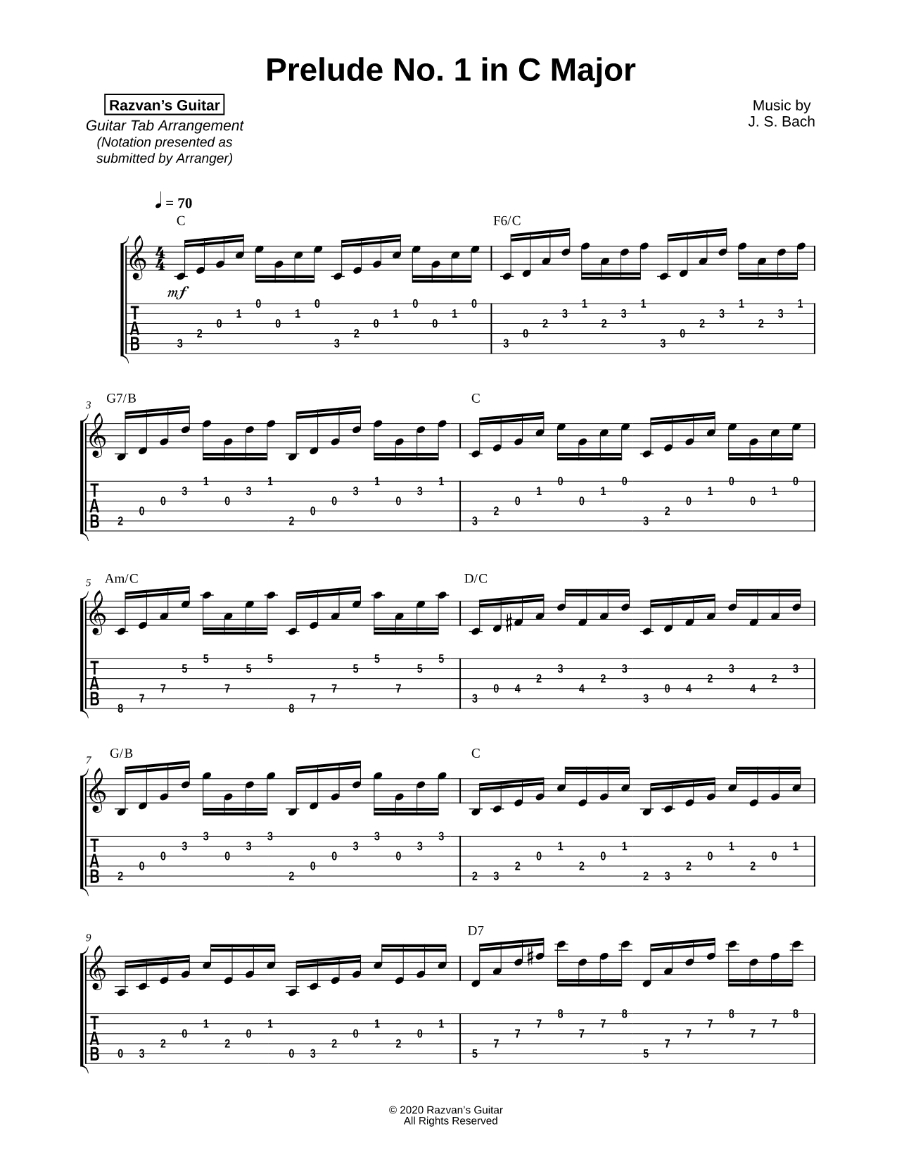 Prelude No. 1 in C Major, BWV 846