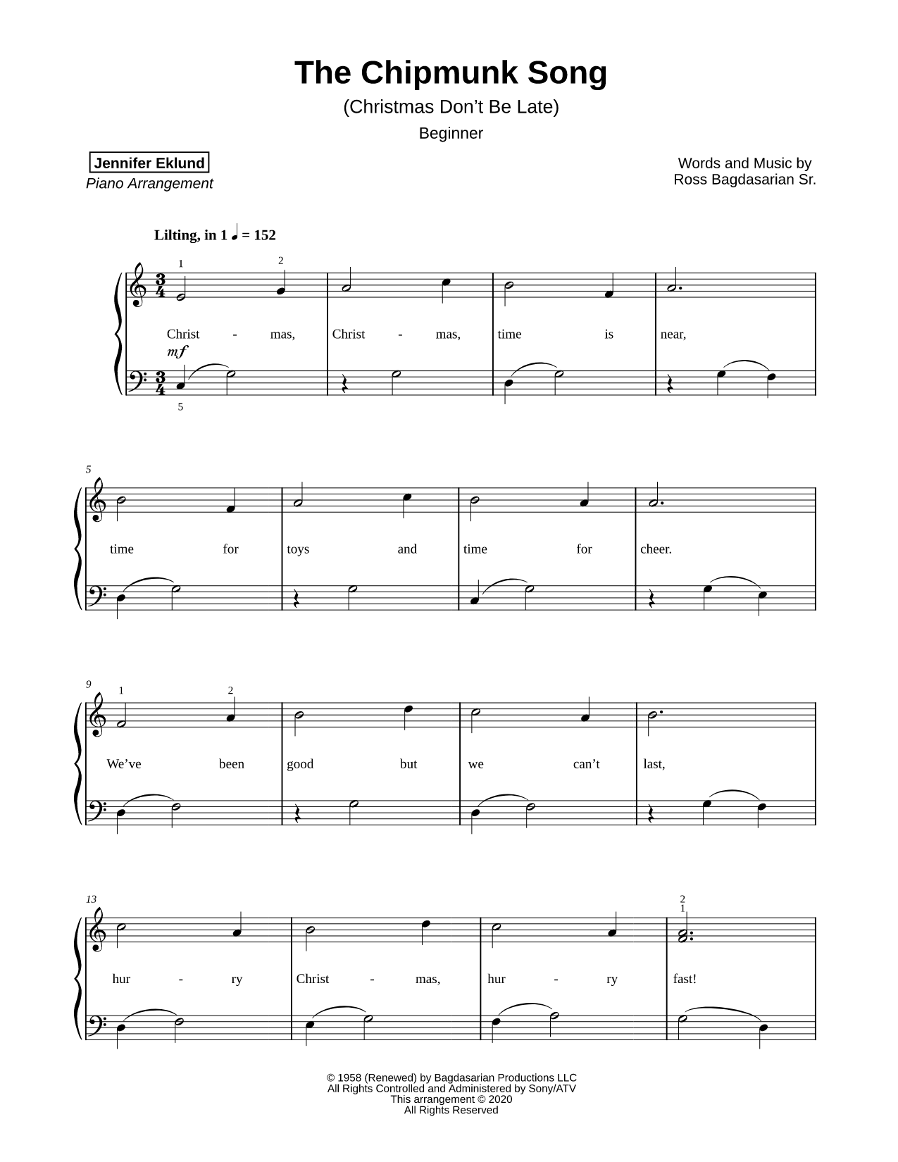 The Chipmunk Song [beginner]