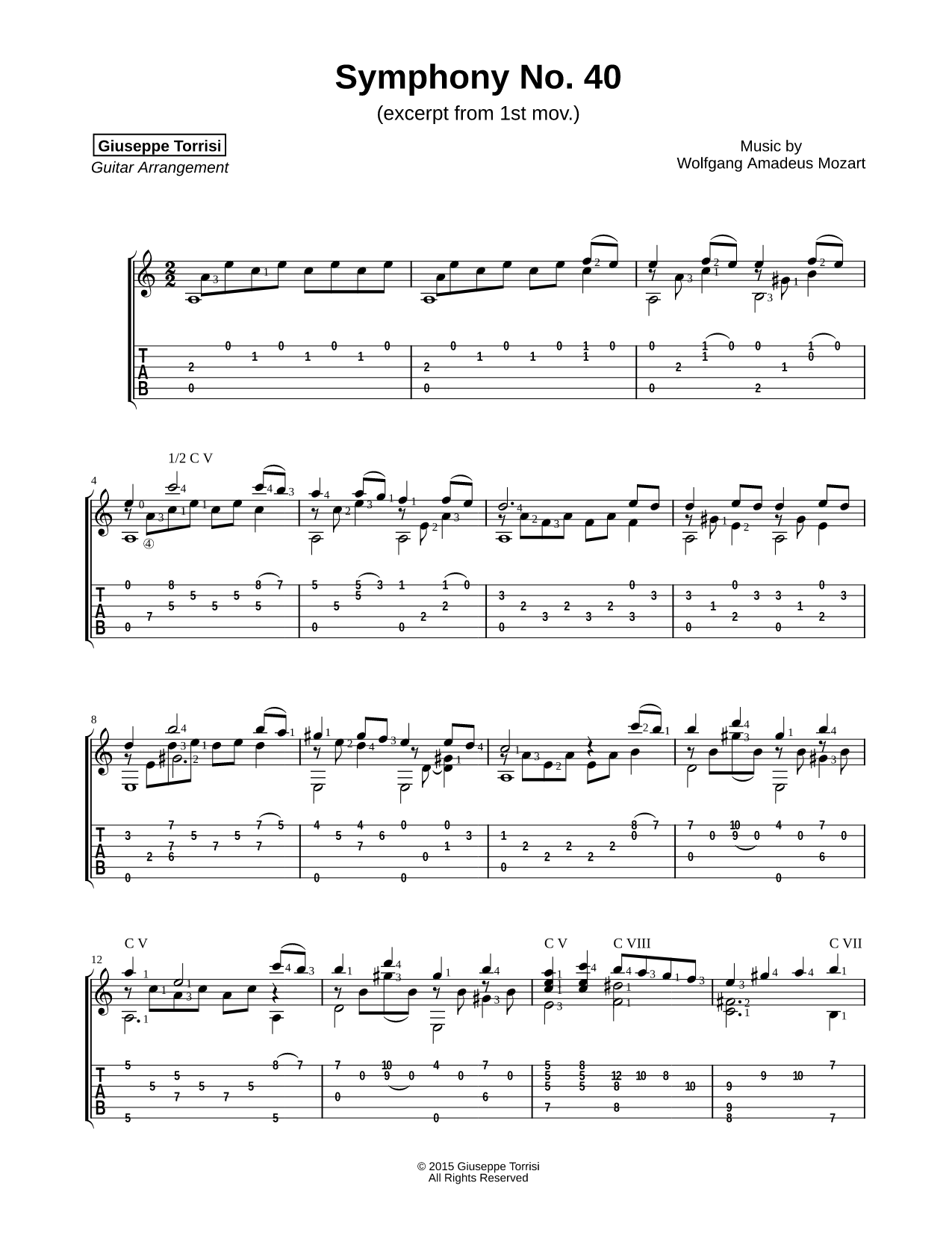 Symphony No. 40 in G Minor, K. 550: I. Molto allegro [excerpt]
