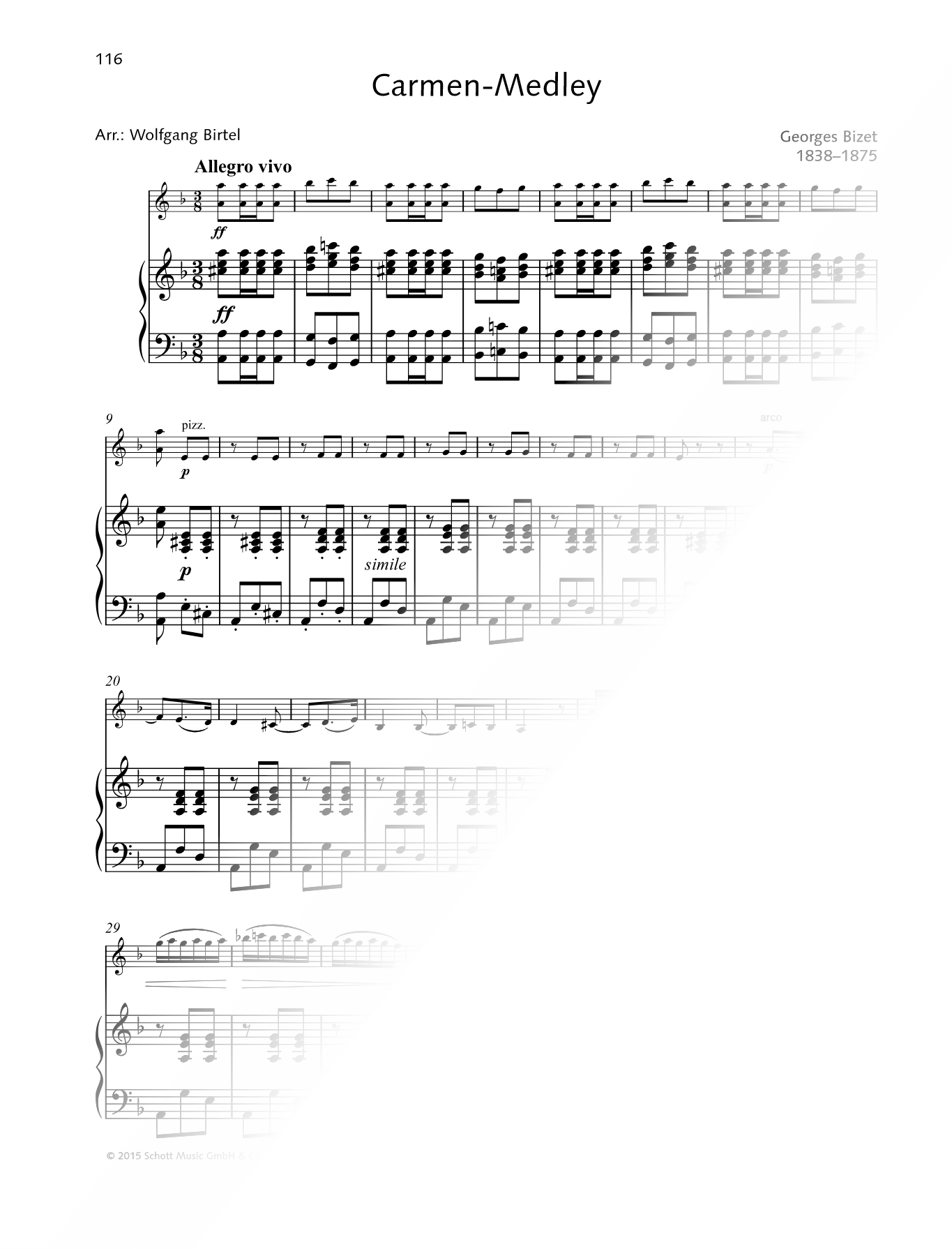 Carmen - Medley - Violin & Piano