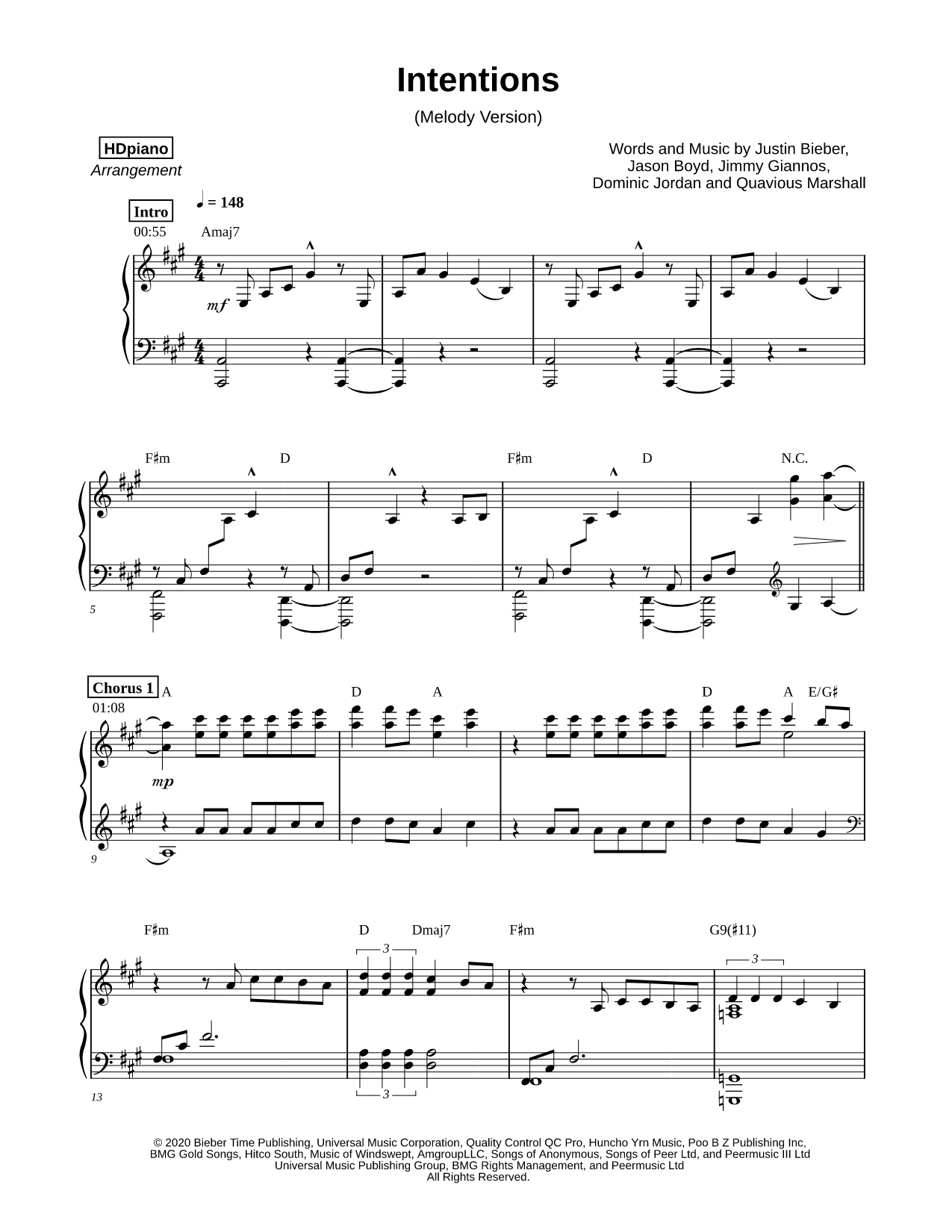 Intentions [melody version]