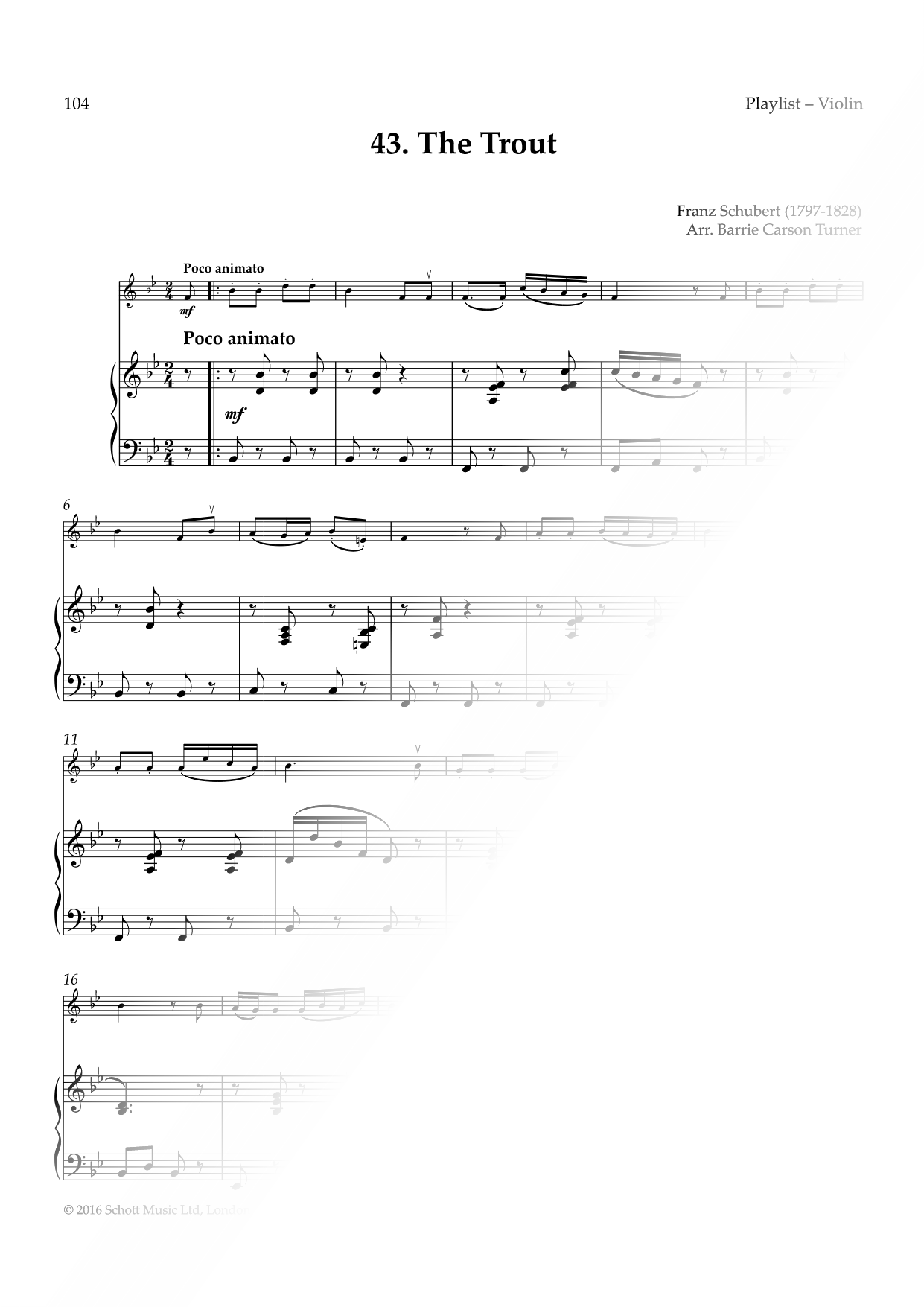 Die Forelle (The Trout) - Violin & Piano