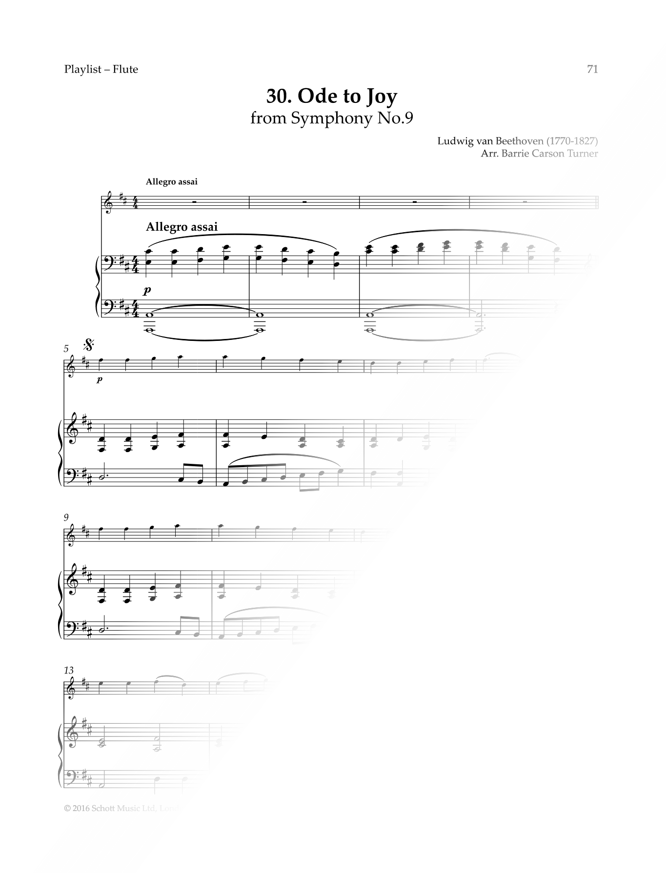 Ode to Joy - Flute & Piano