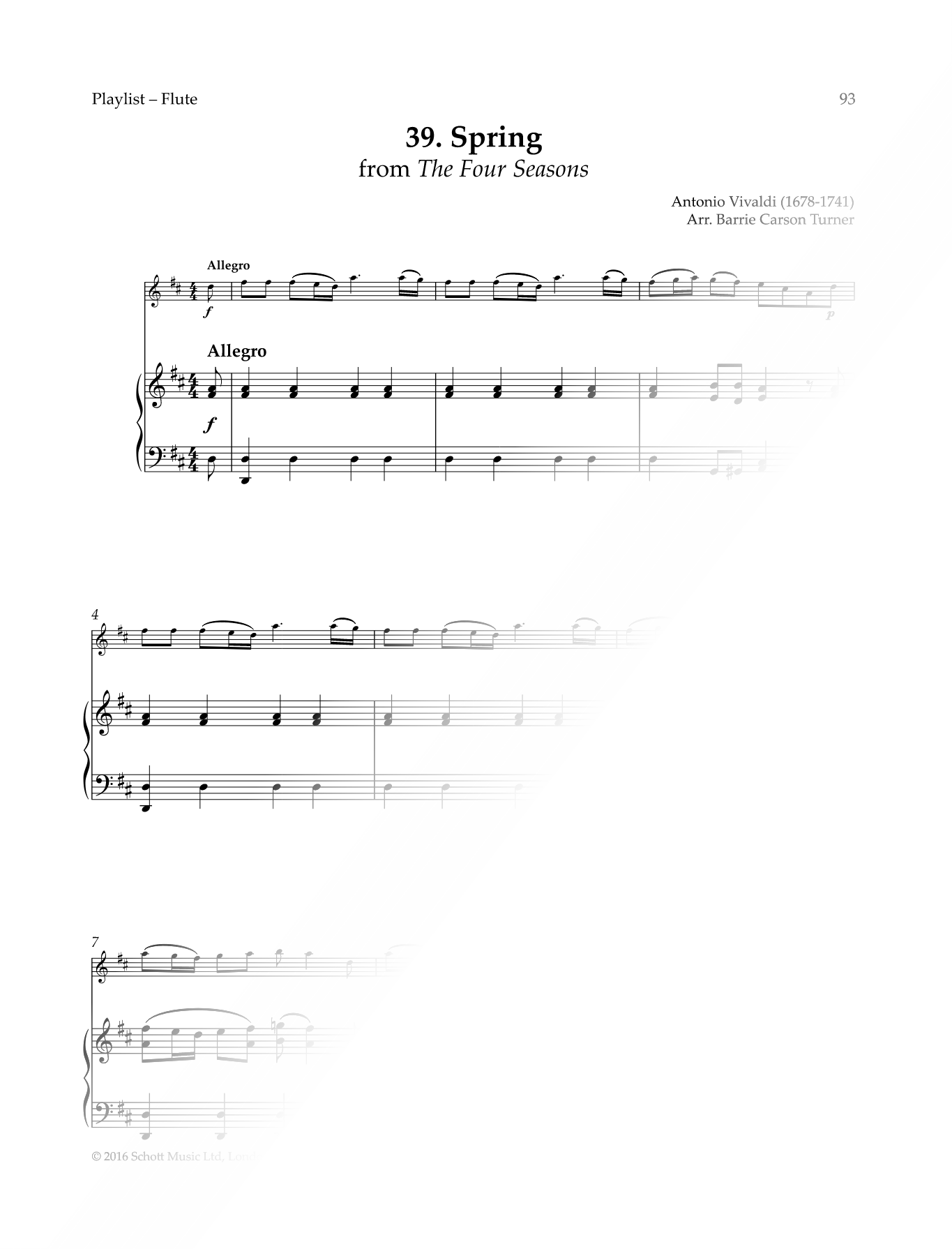 Spring from the Four Seasons (Allegro) - Flute & Piano