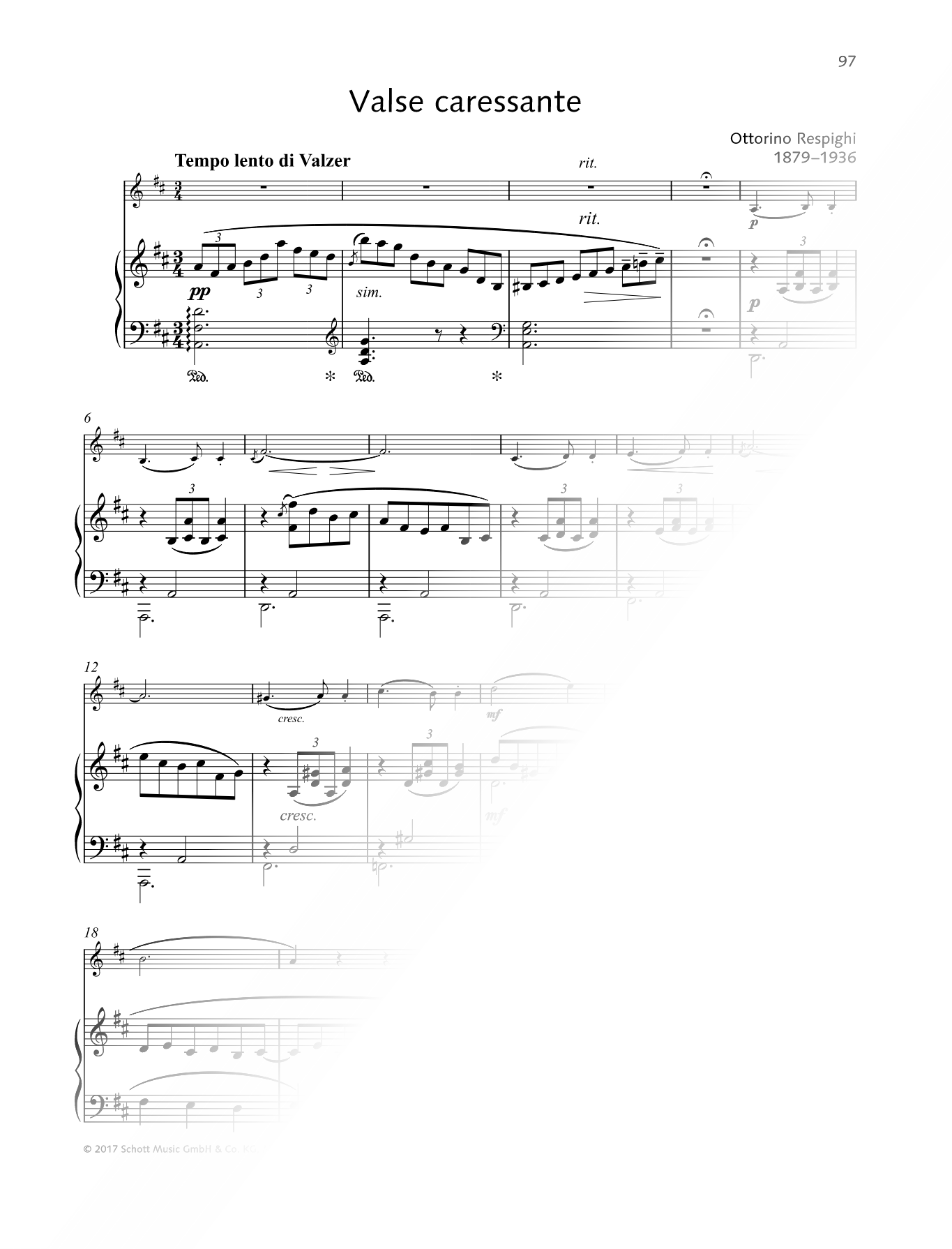 6 Pieces for Violin & Piano: IV. Valse caressante