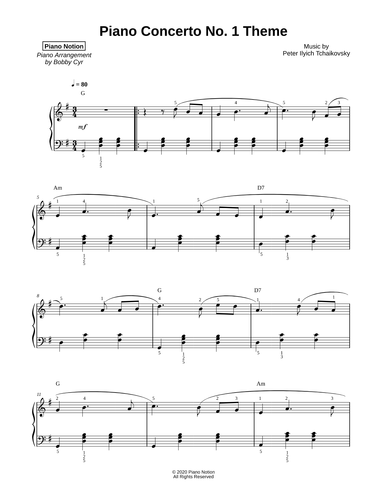 Piano Concerto No.1 in B Flat Minor, Op.23 [Main Theme]