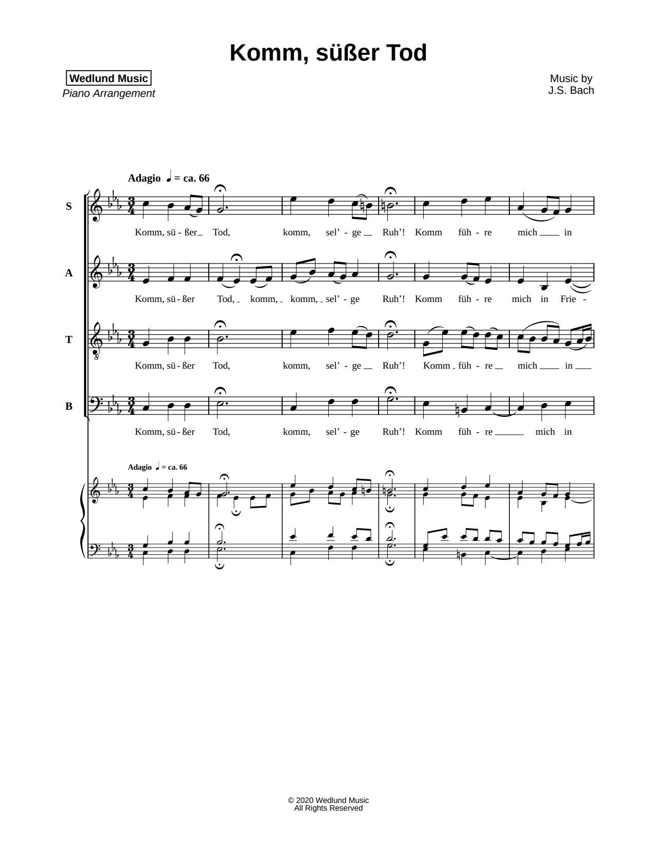 Komm Susser Tod BWV 478