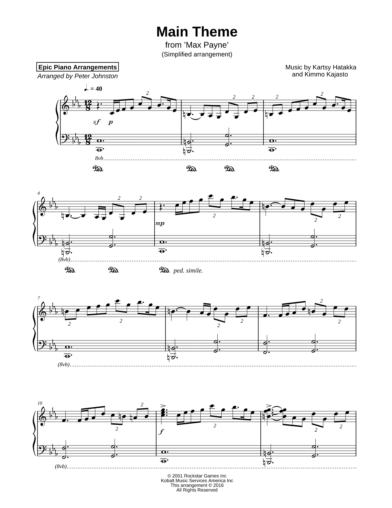 Max Payne - Main Theme [simplified]