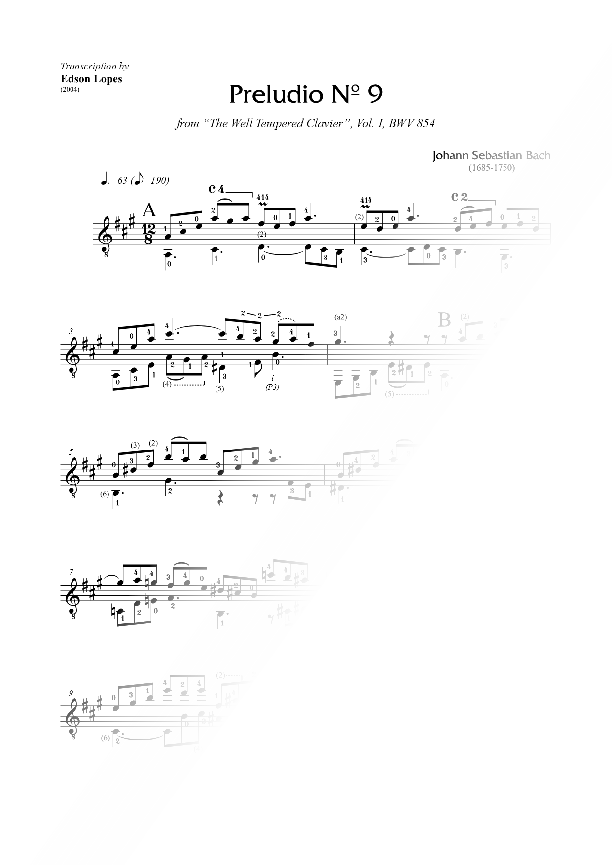 Prelude and Fugue No.9 in E Major