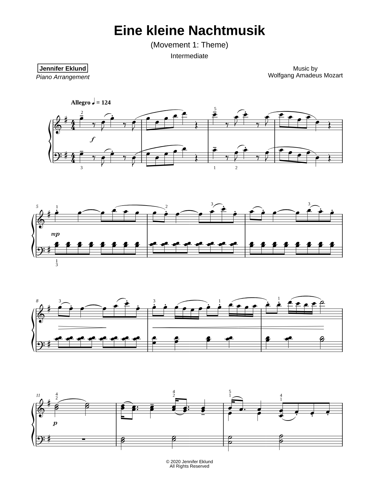 Eine Kleine Nachtmusik, K. 525: I. Allegro [intermediate]