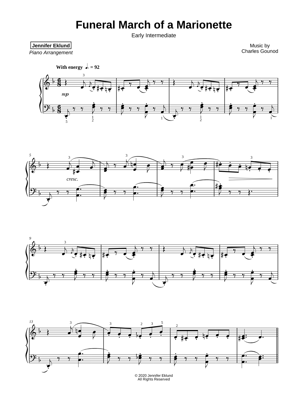 Funeral March of a Marionette [early intermediate]