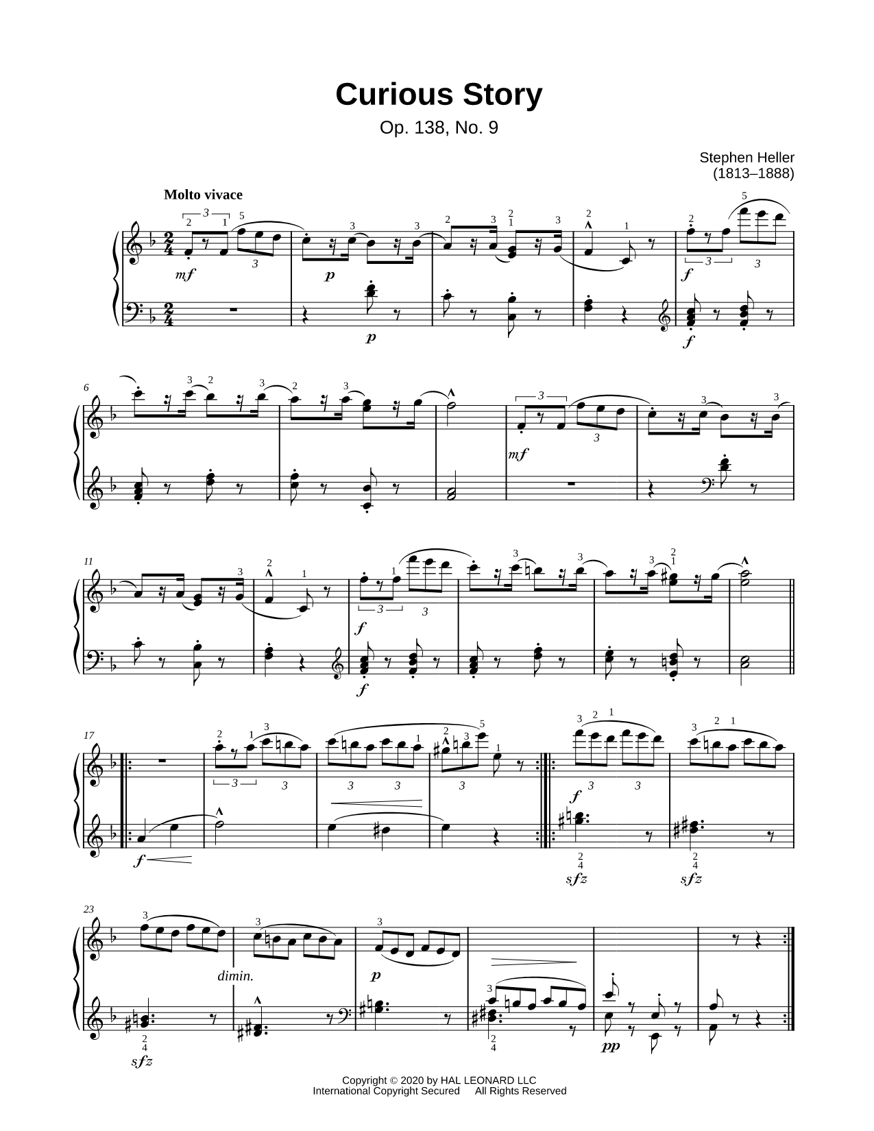 Curious Story, Op. 138, No. 9