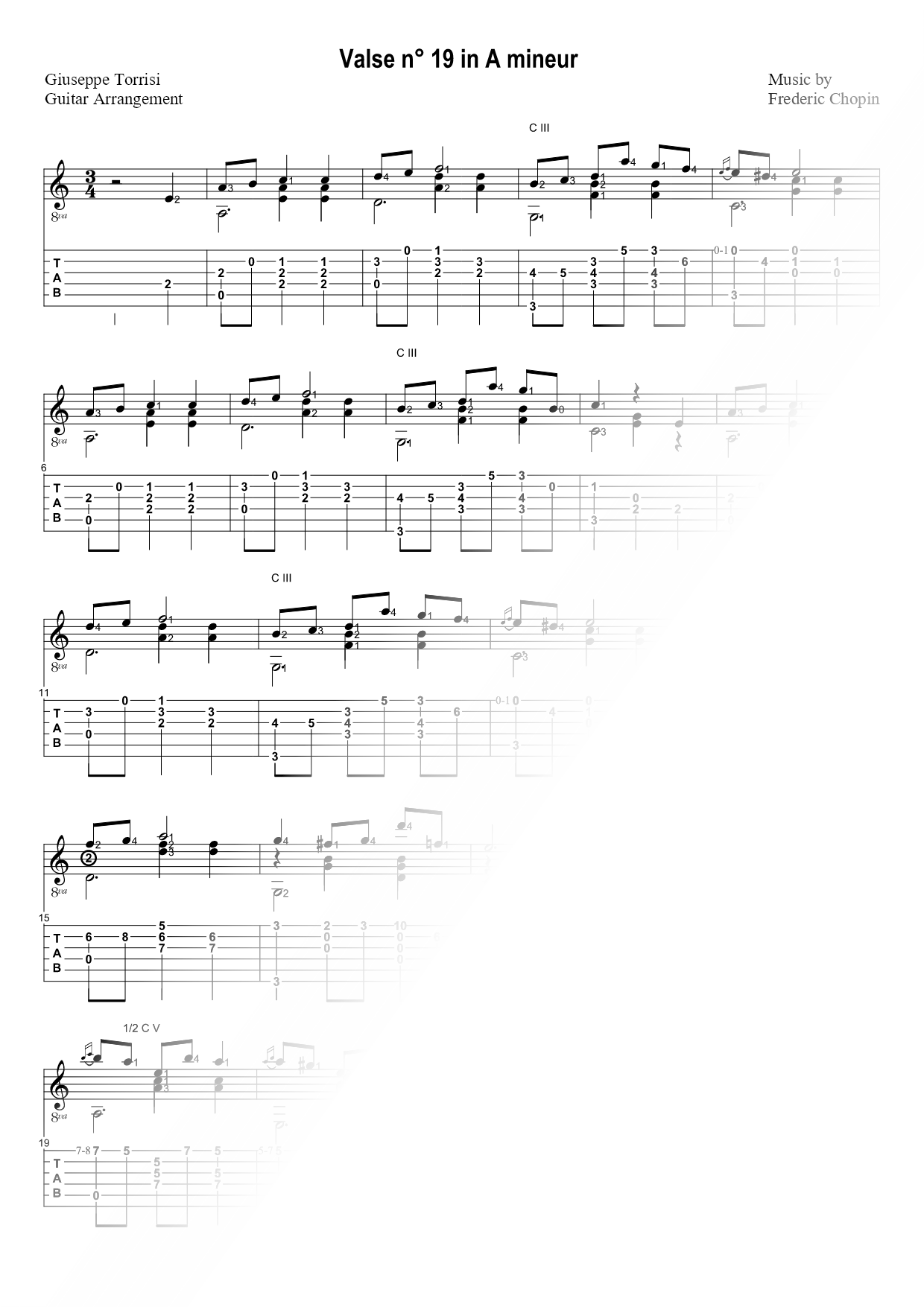 Waltz in A Minor, No. 19