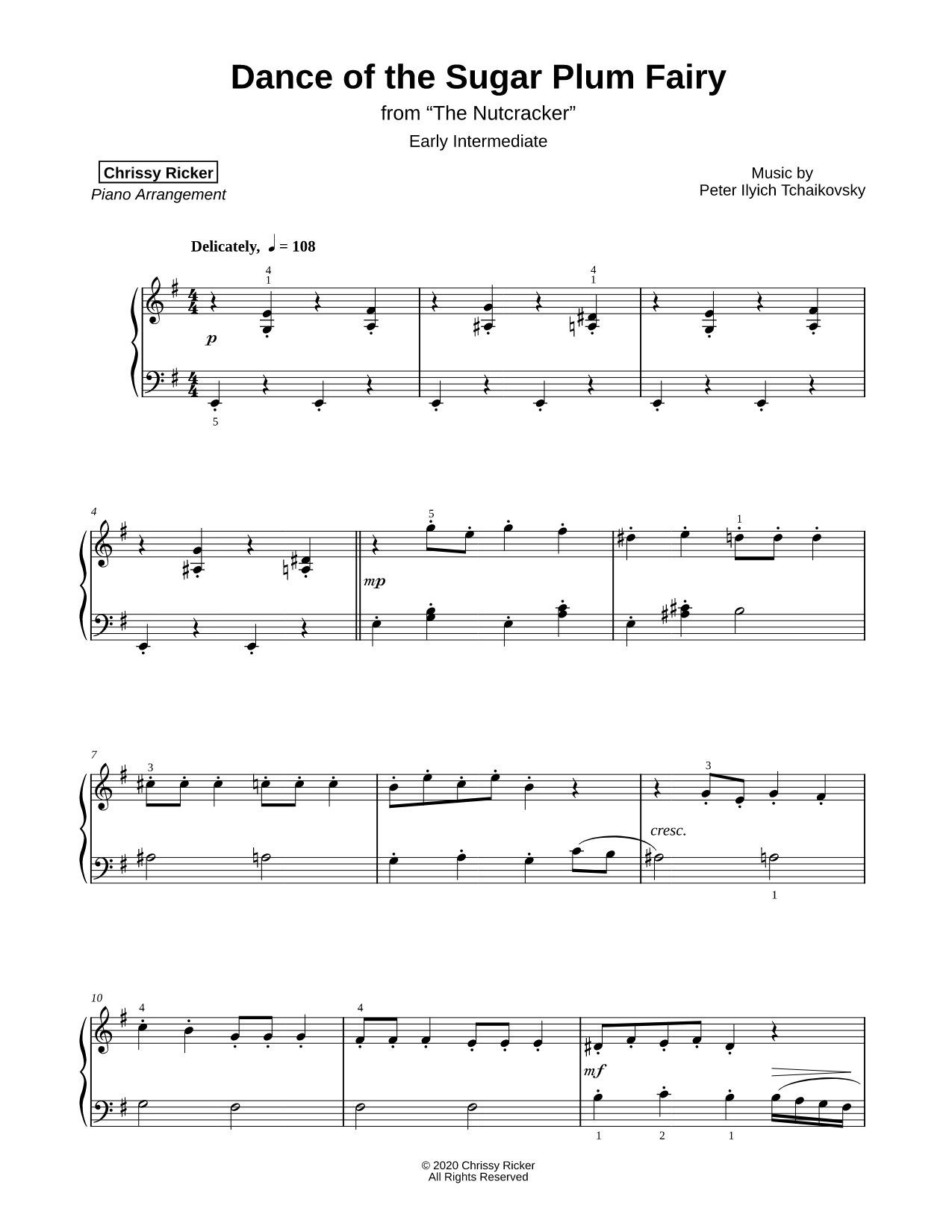 Dance of the Sugar Plum Fairy [early intermediate]