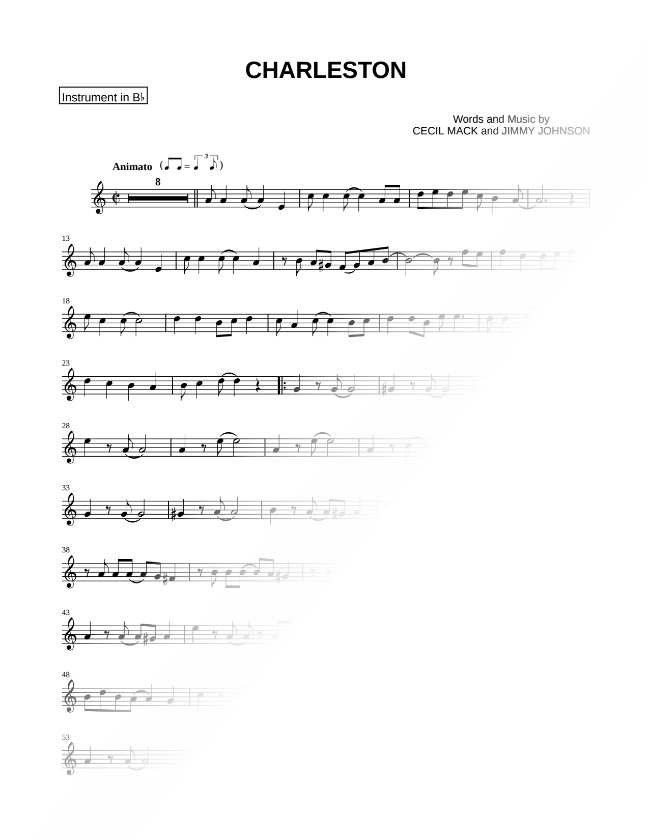 Charleston - Bb Instrument