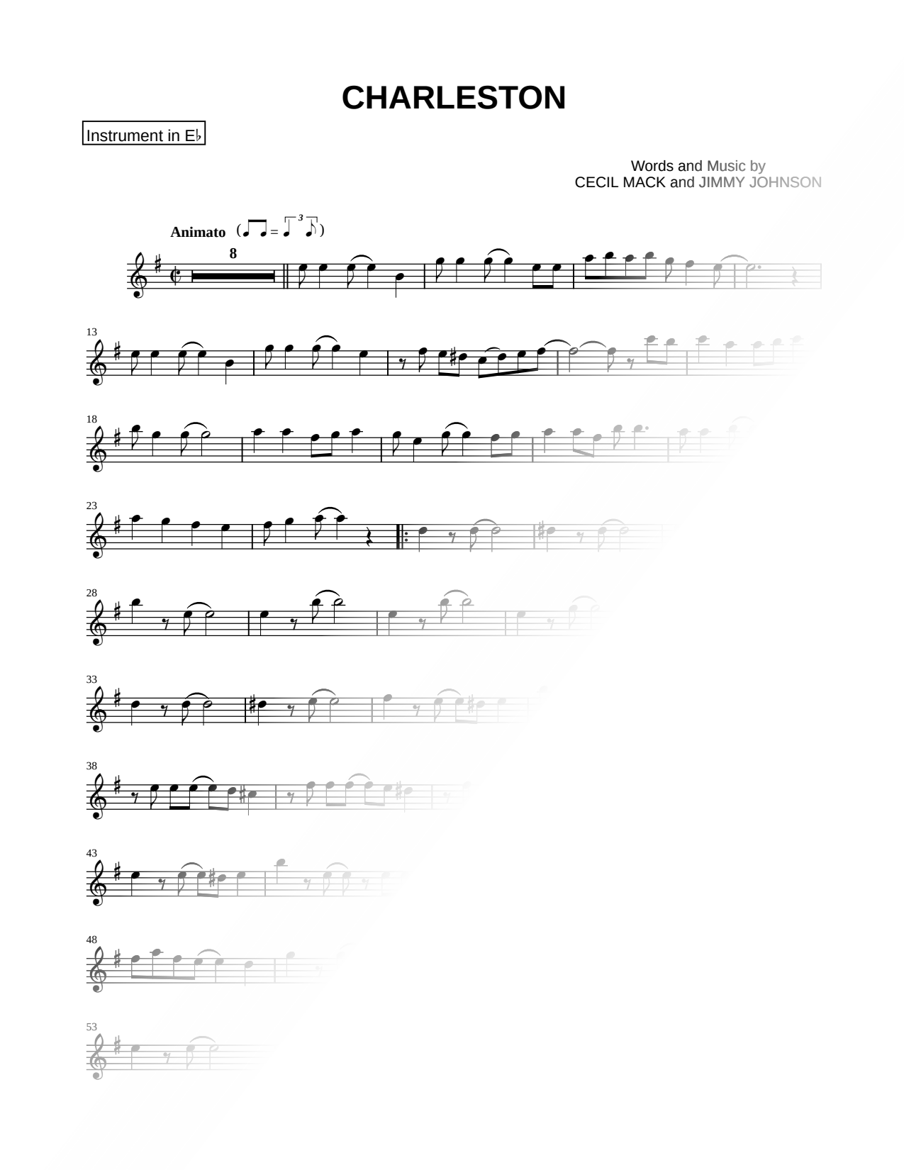 Charleston - Eb Instrument