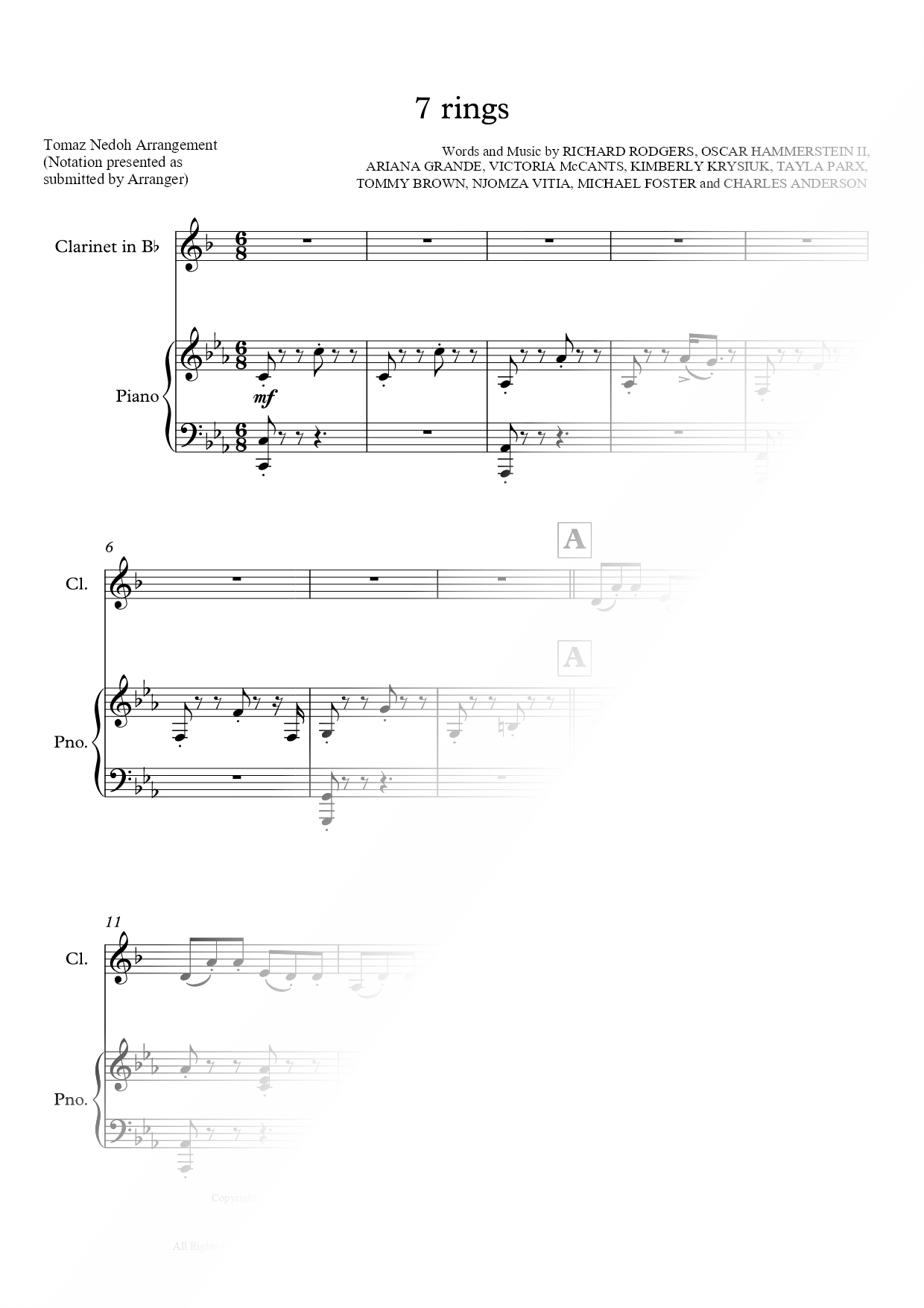 7 Rings - Clarinet & Piano