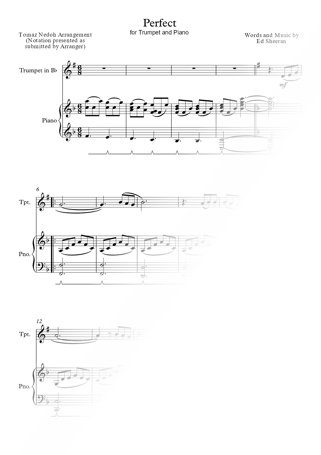Perfect - Trumpet & Piano