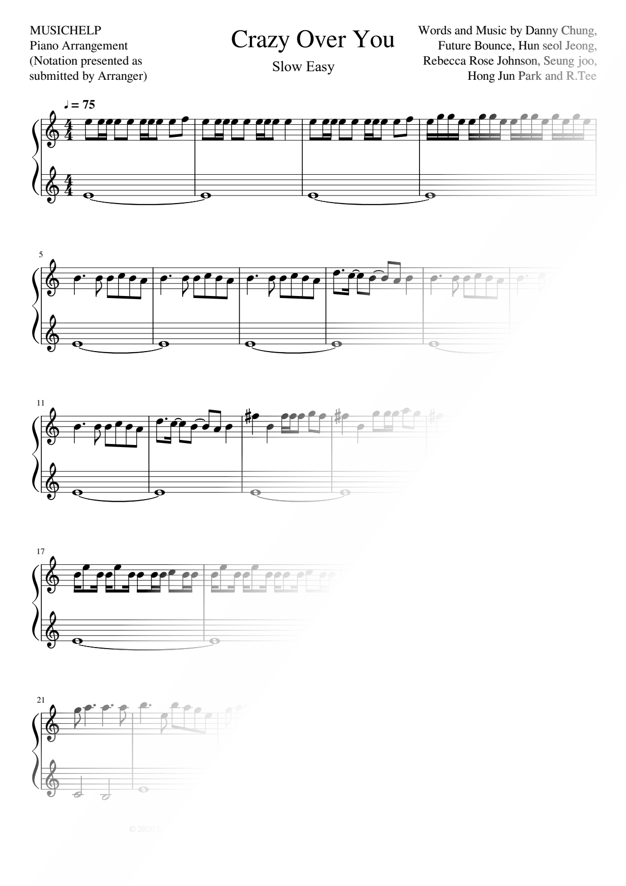 Crazy Over You [slow easy]
