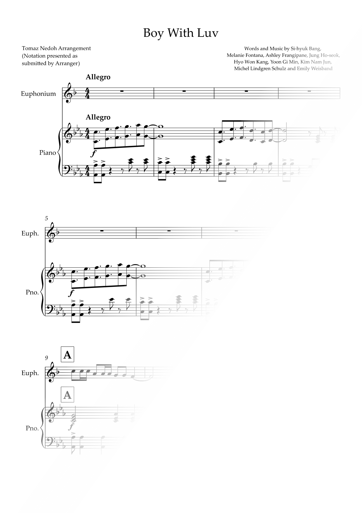 Boy with Luv - Euphonium & Piano