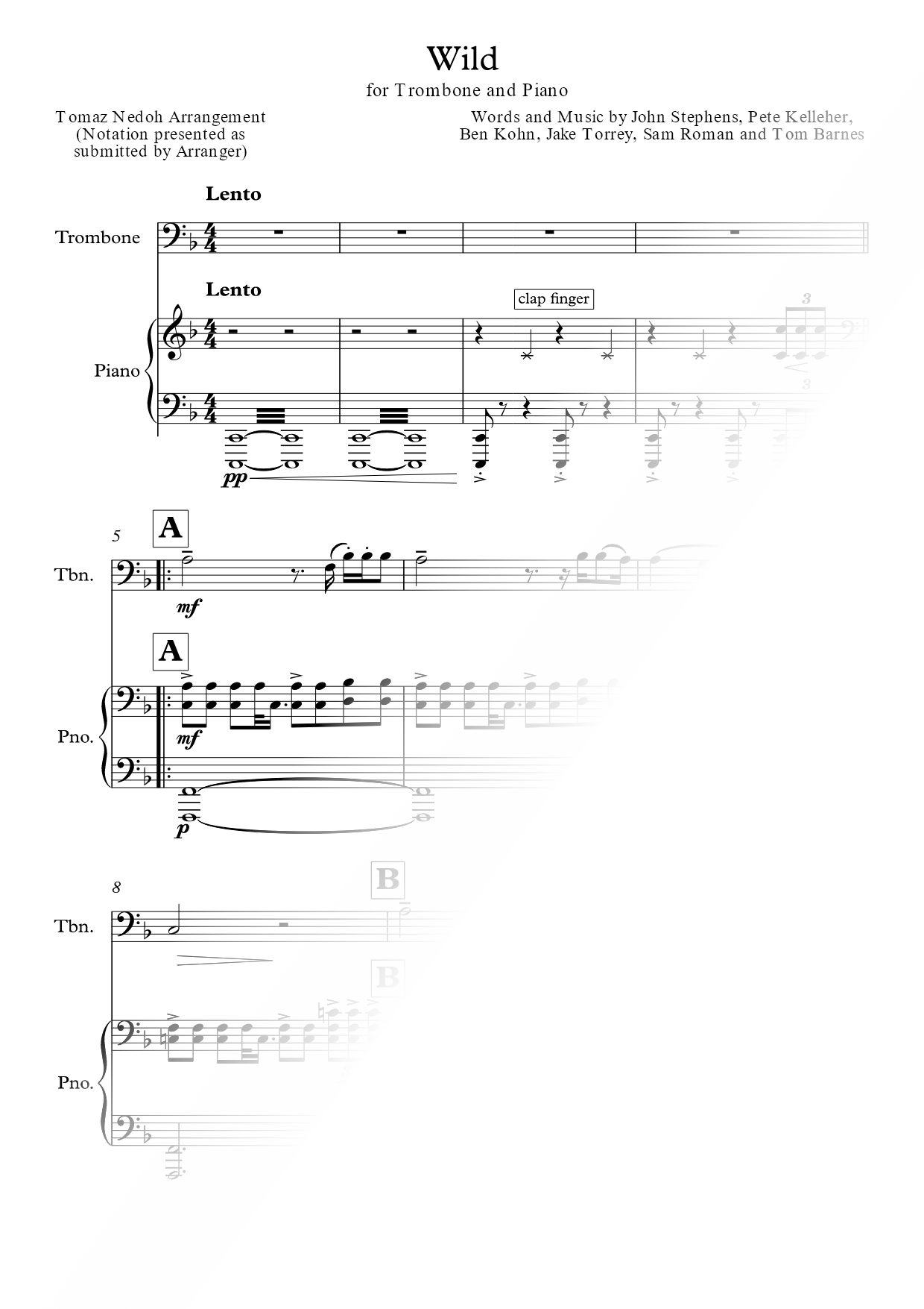 Wild - Trombone & Piano