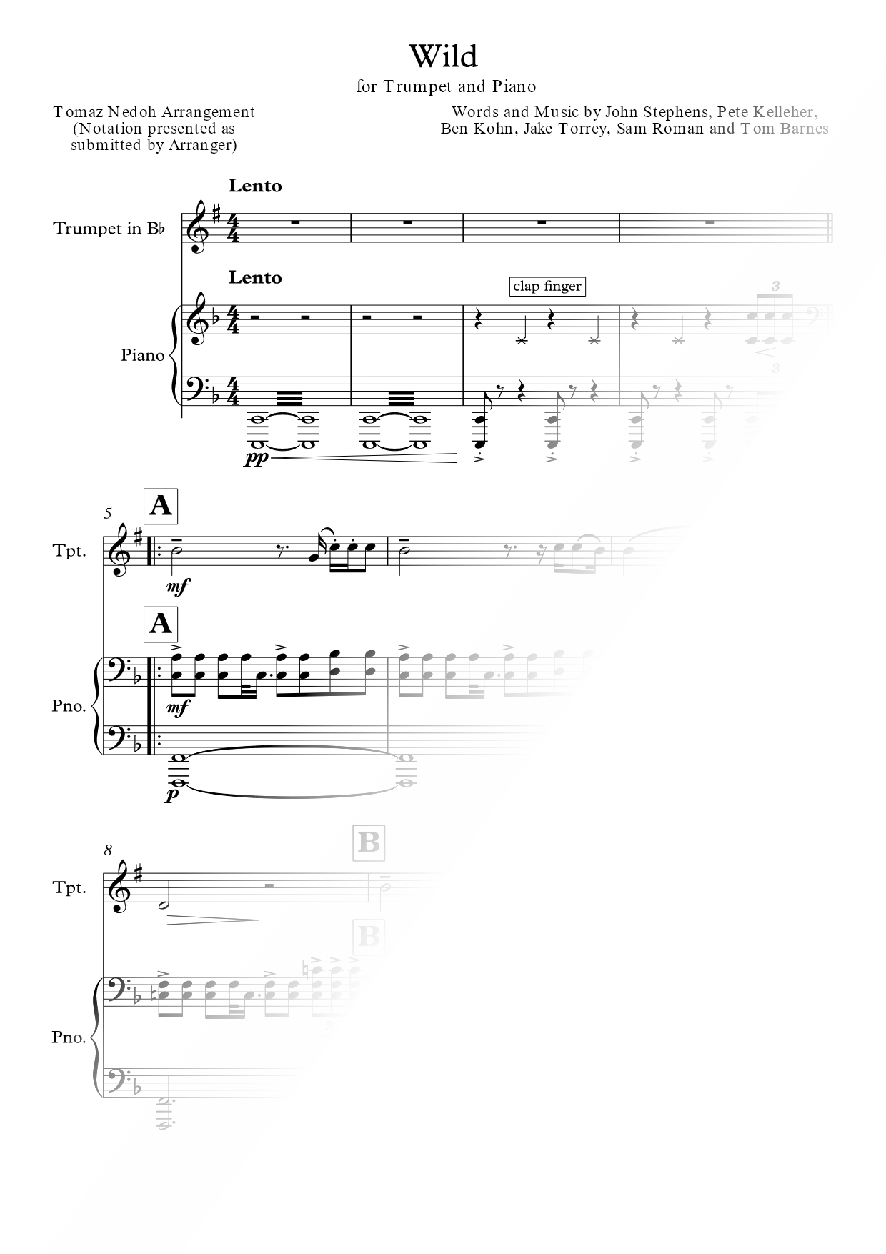 Wild - Trumpet & Piano