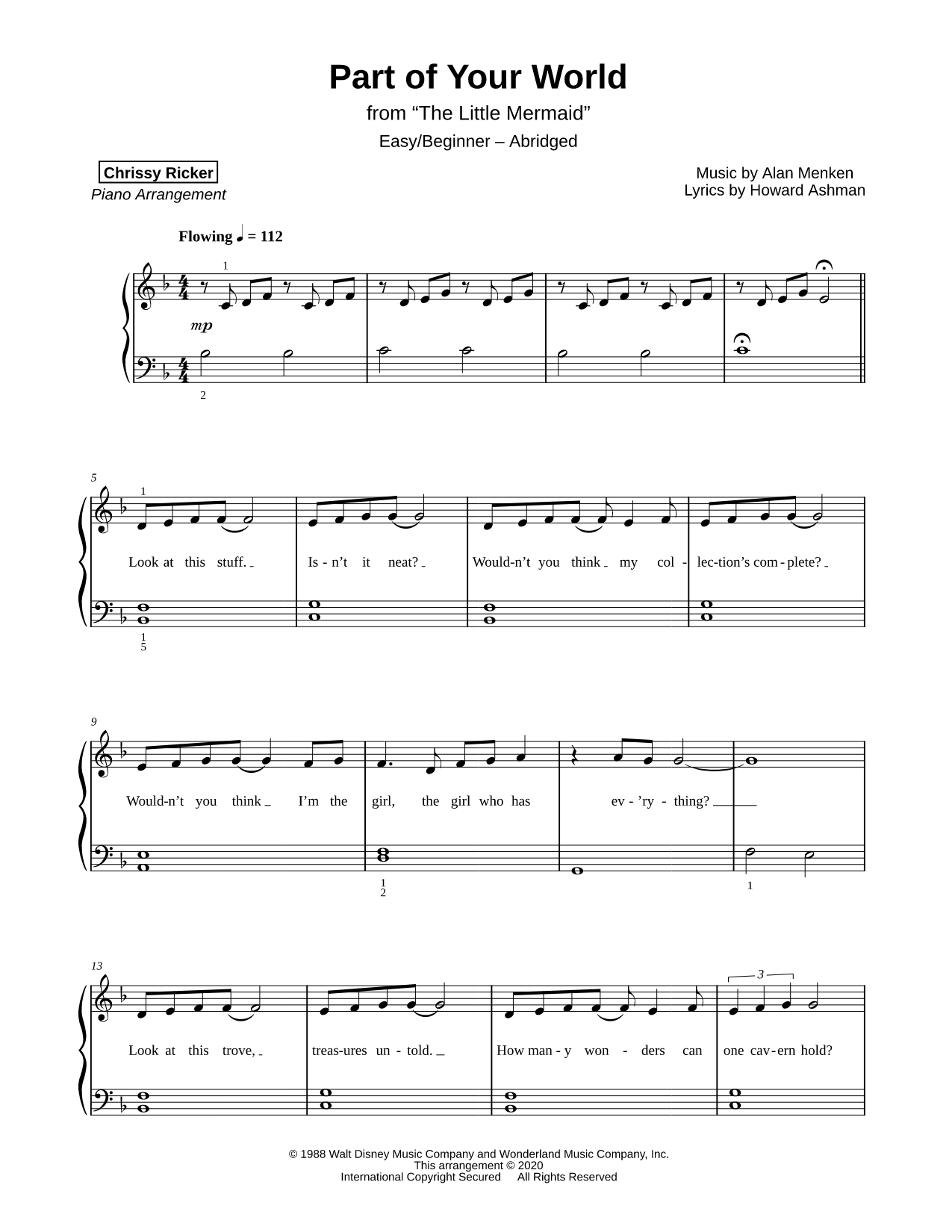 Part of Your World [easy/beginner - abridged]
