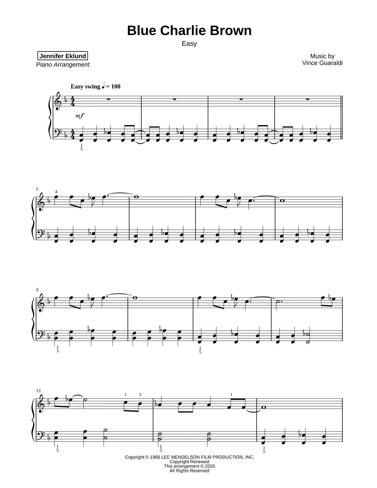Blue Charlie Brown [easy]