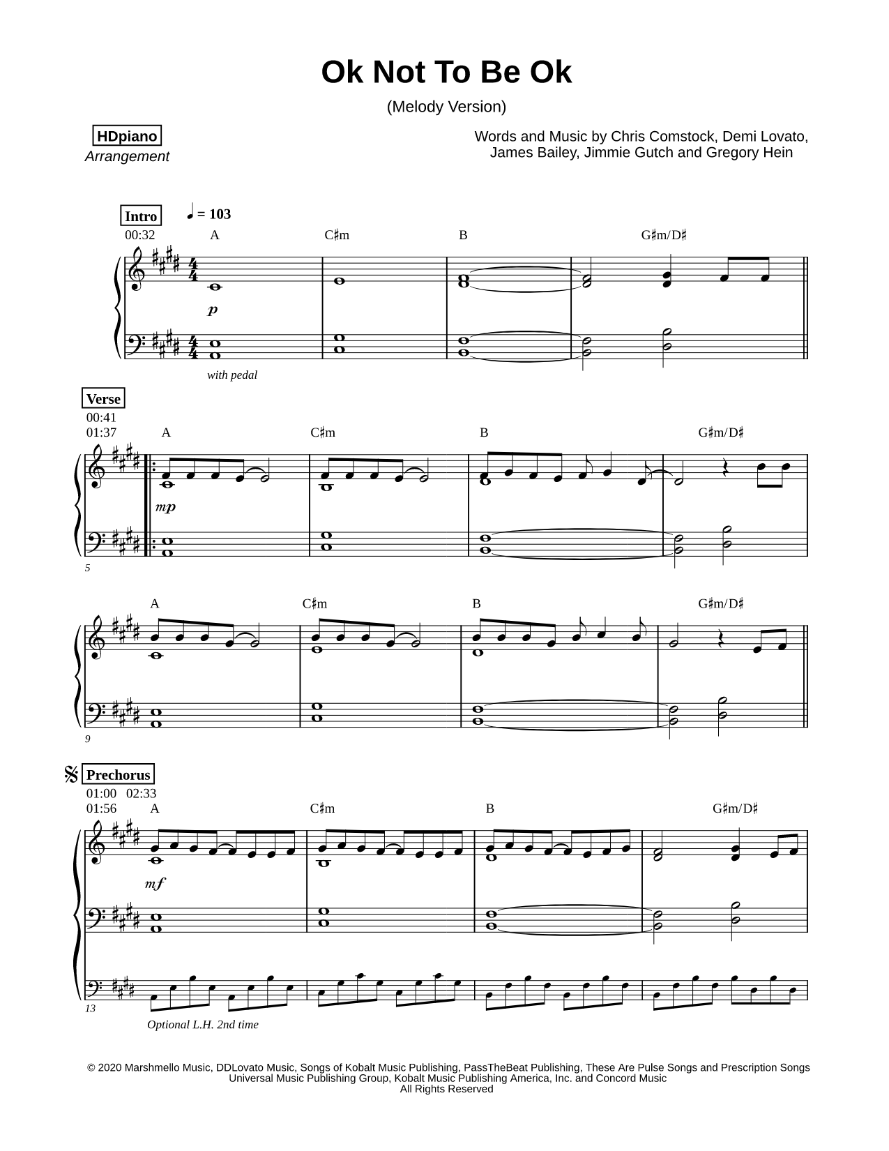OK Not To Be OK [melody version]