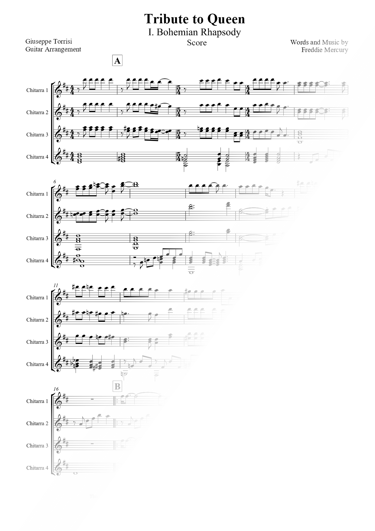 Tribute to Queen - Guitar Ensemble