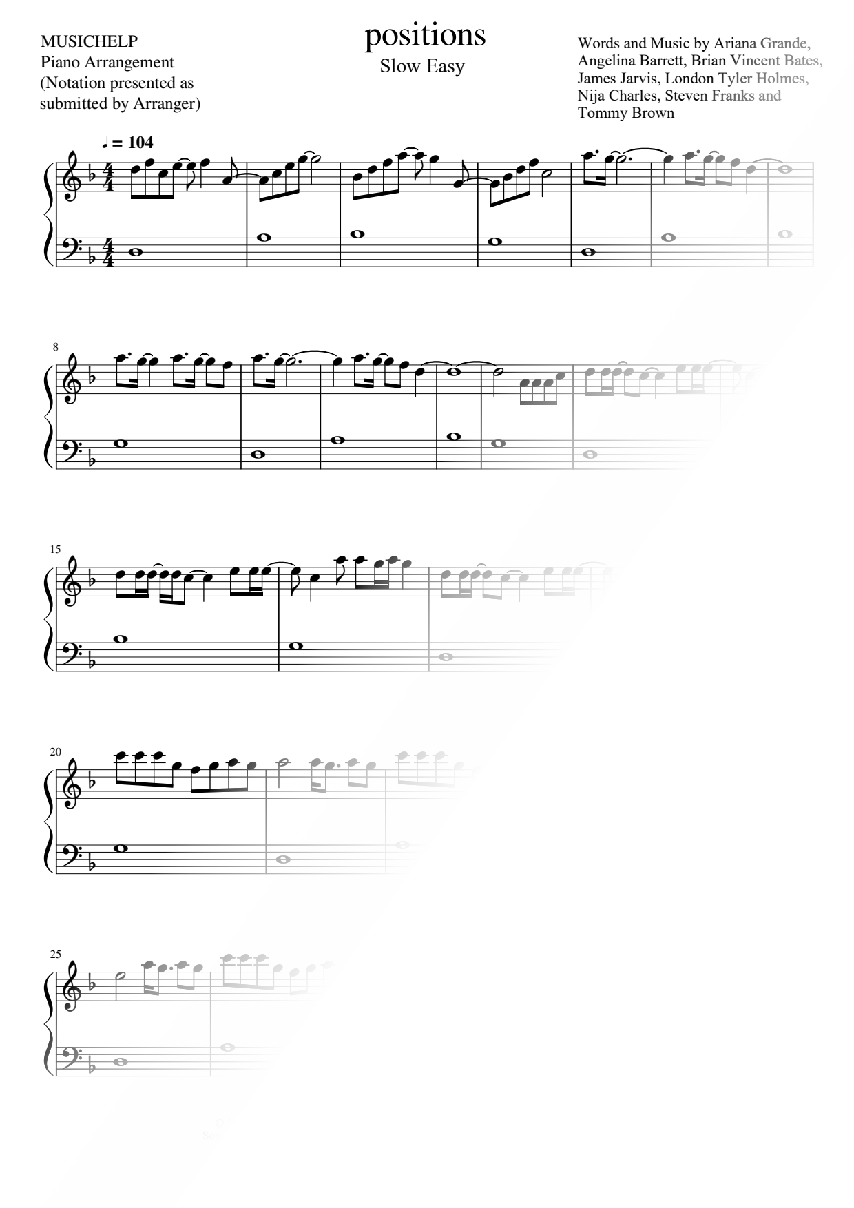 positions [slow easy]