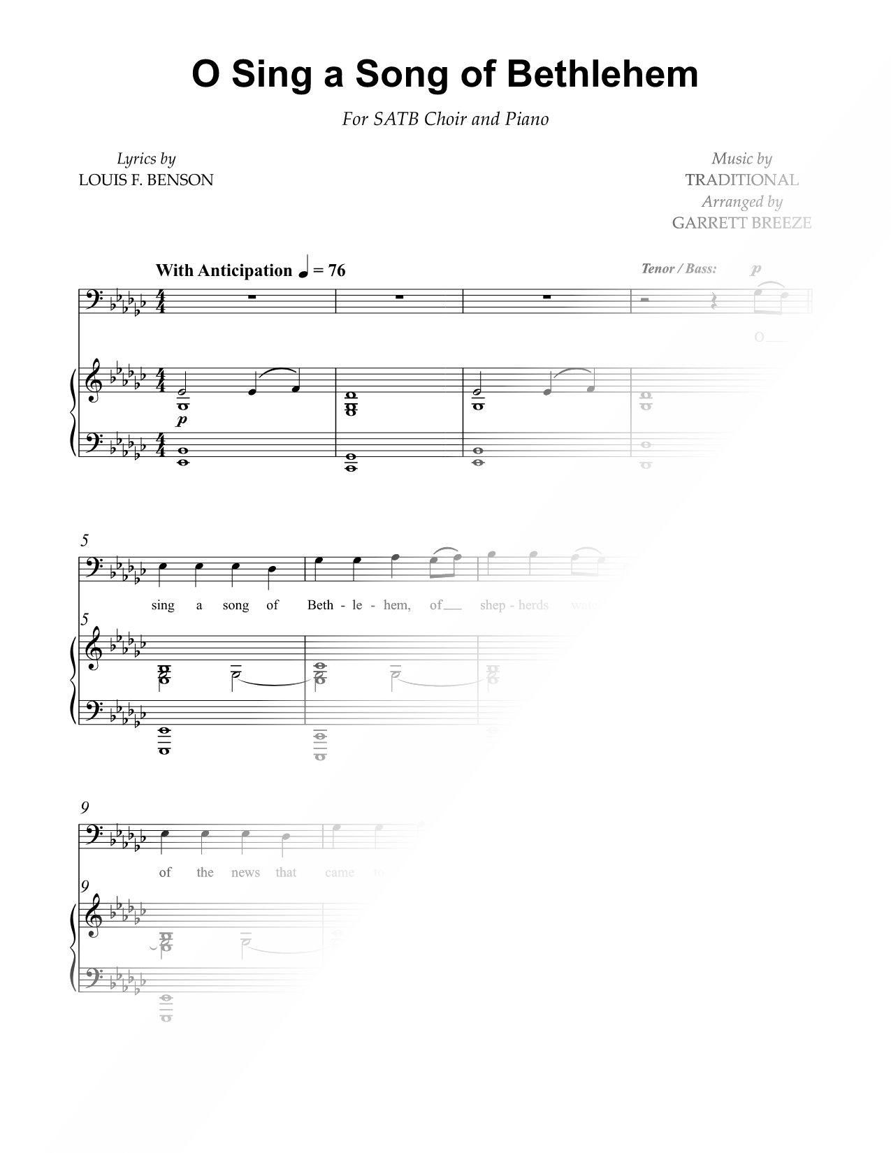 O Sing a Song of Bethlehem