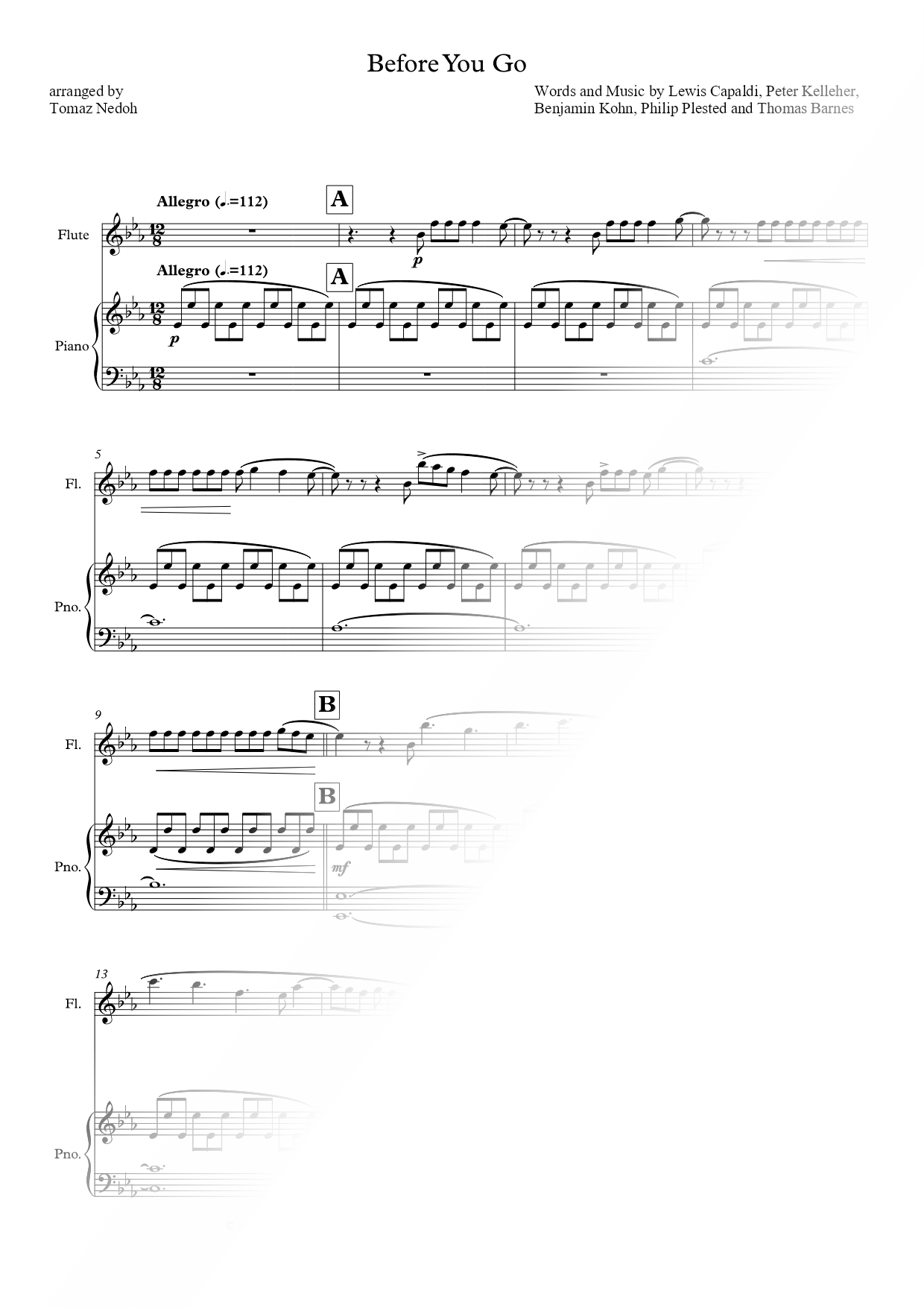 Before You Go - Flute & Piano