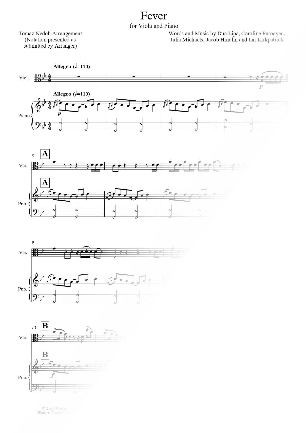 Fever - Viola & Piano