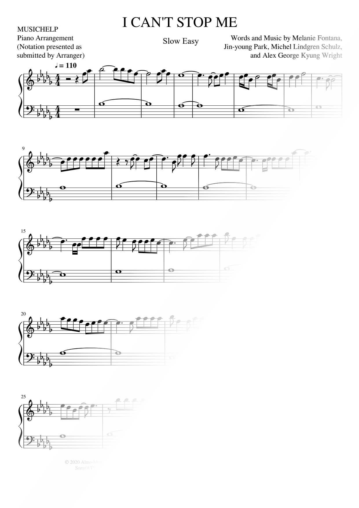 I CAN'T STOP ME [slow easy]