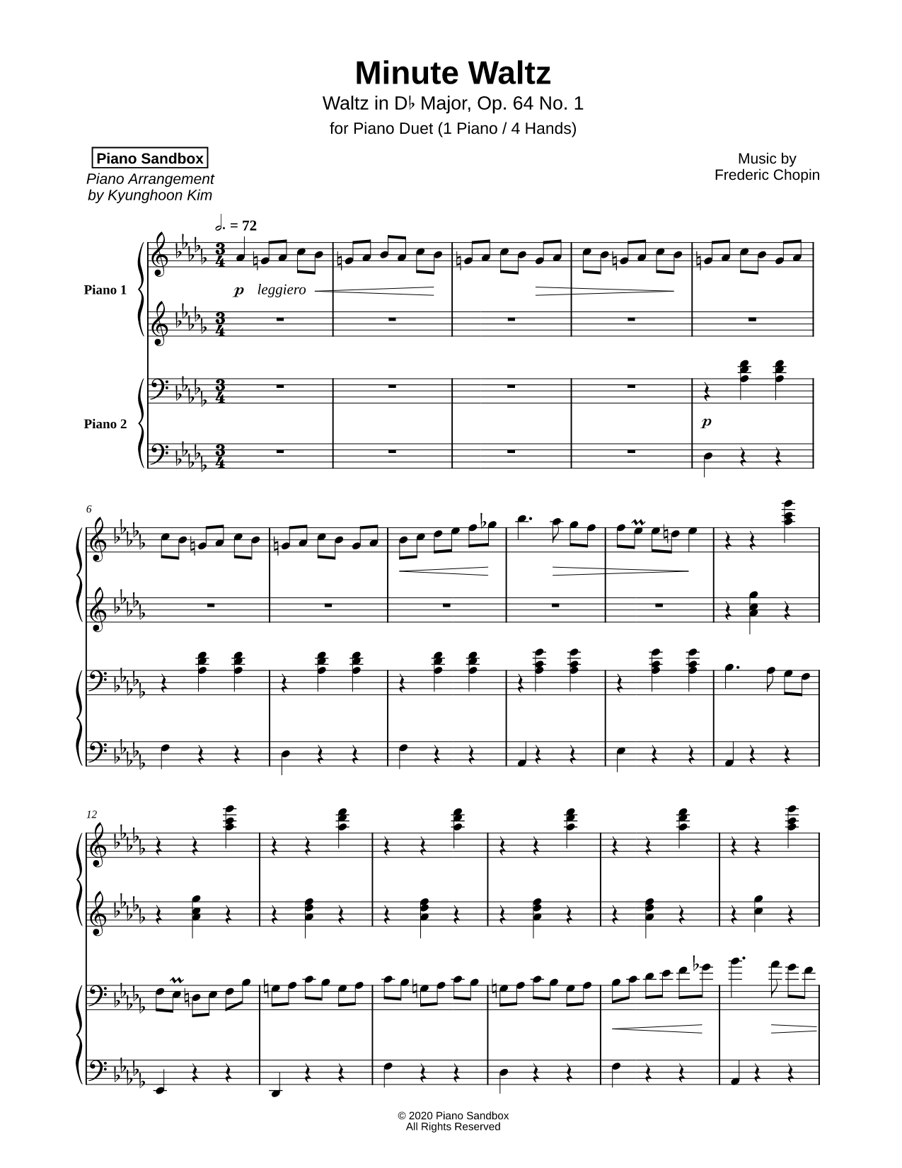 Minute Waltz (Waltz in Db Major, Op. 64, No. 1)