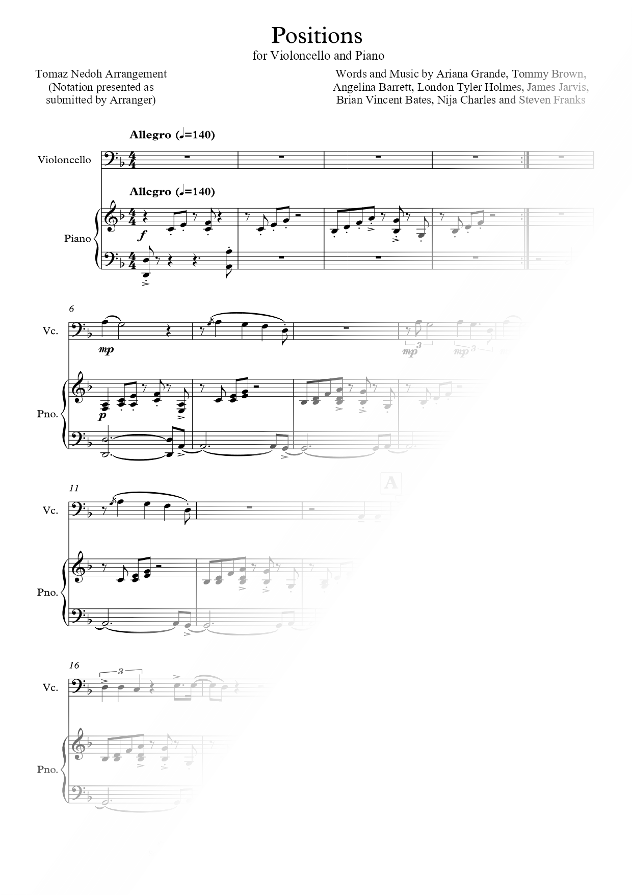 positions - Cello & Piano