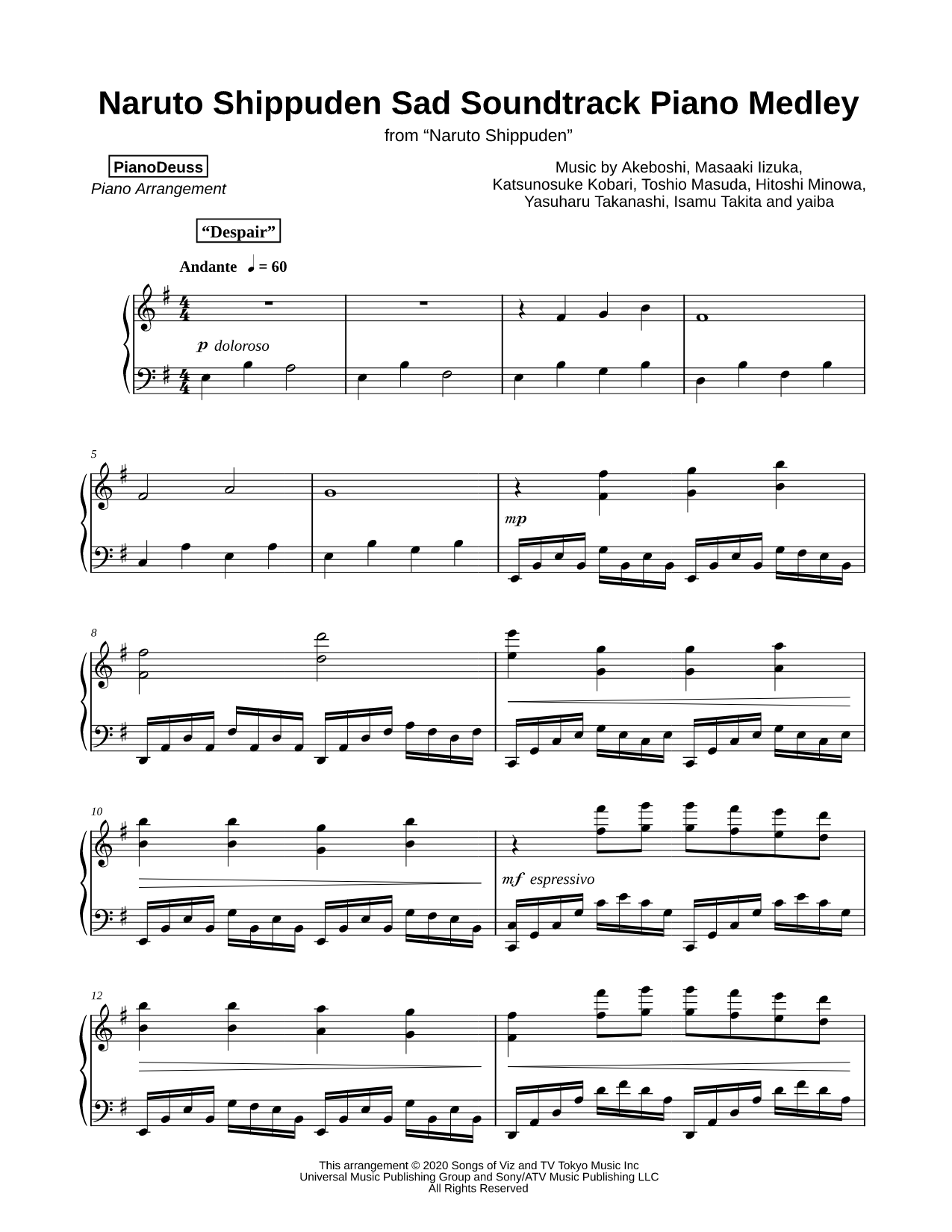 Naruto Shippuden Sad Soundtrack Piano Medley