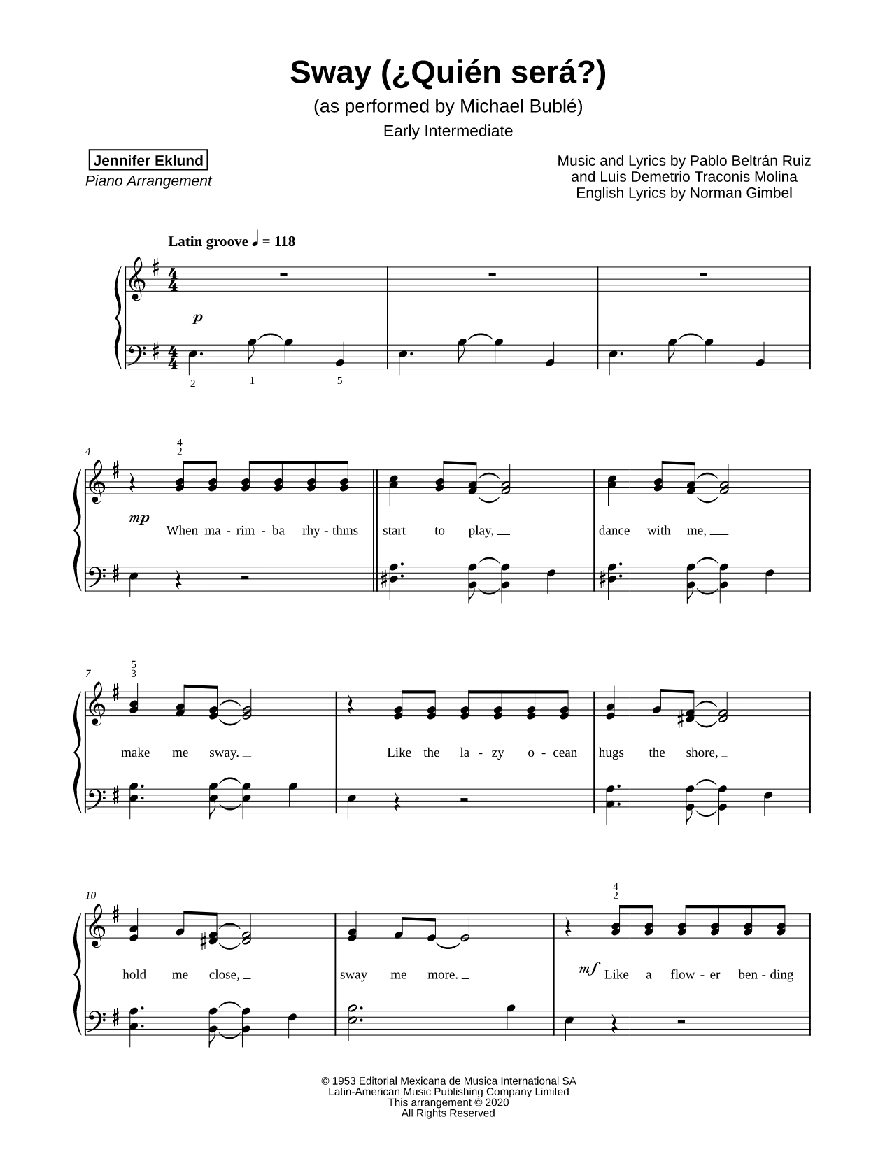 Sway (¿Quién será?) [early intermediate]